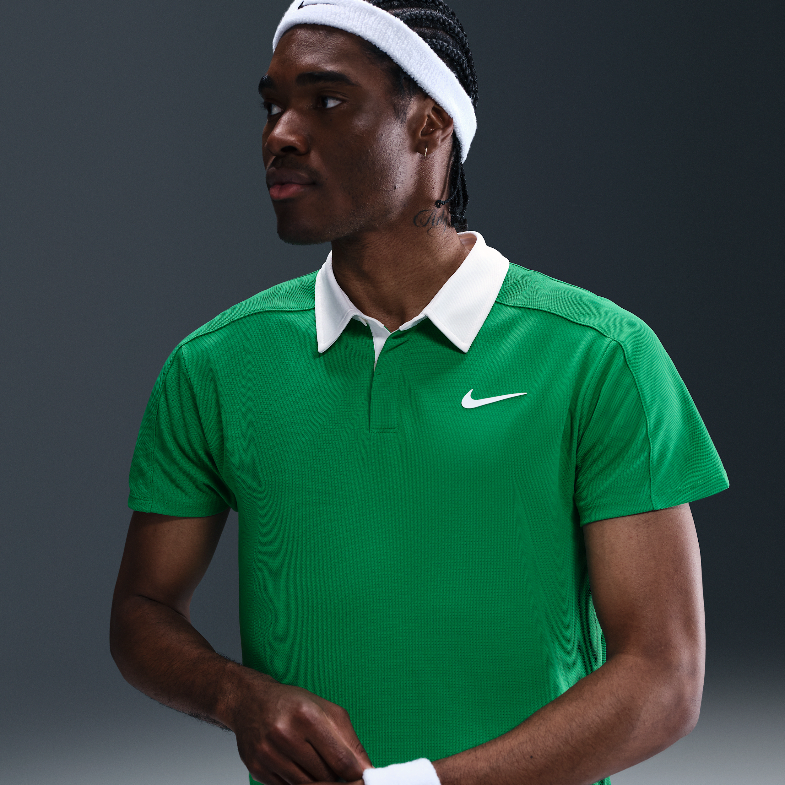 Thumbnail - NikeCourt Slam Dri-FIT ADV-Tennis-Poloshirt (Herren) - Grün