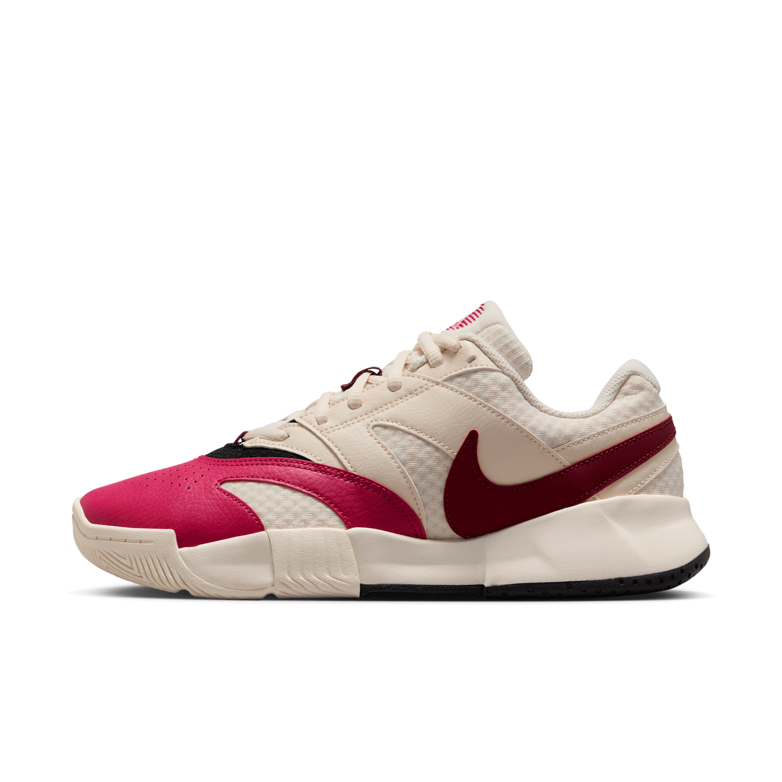 Nike Court Lite 4 Pale Ivory Sail Black Team Red (Women's) - FD6575-103