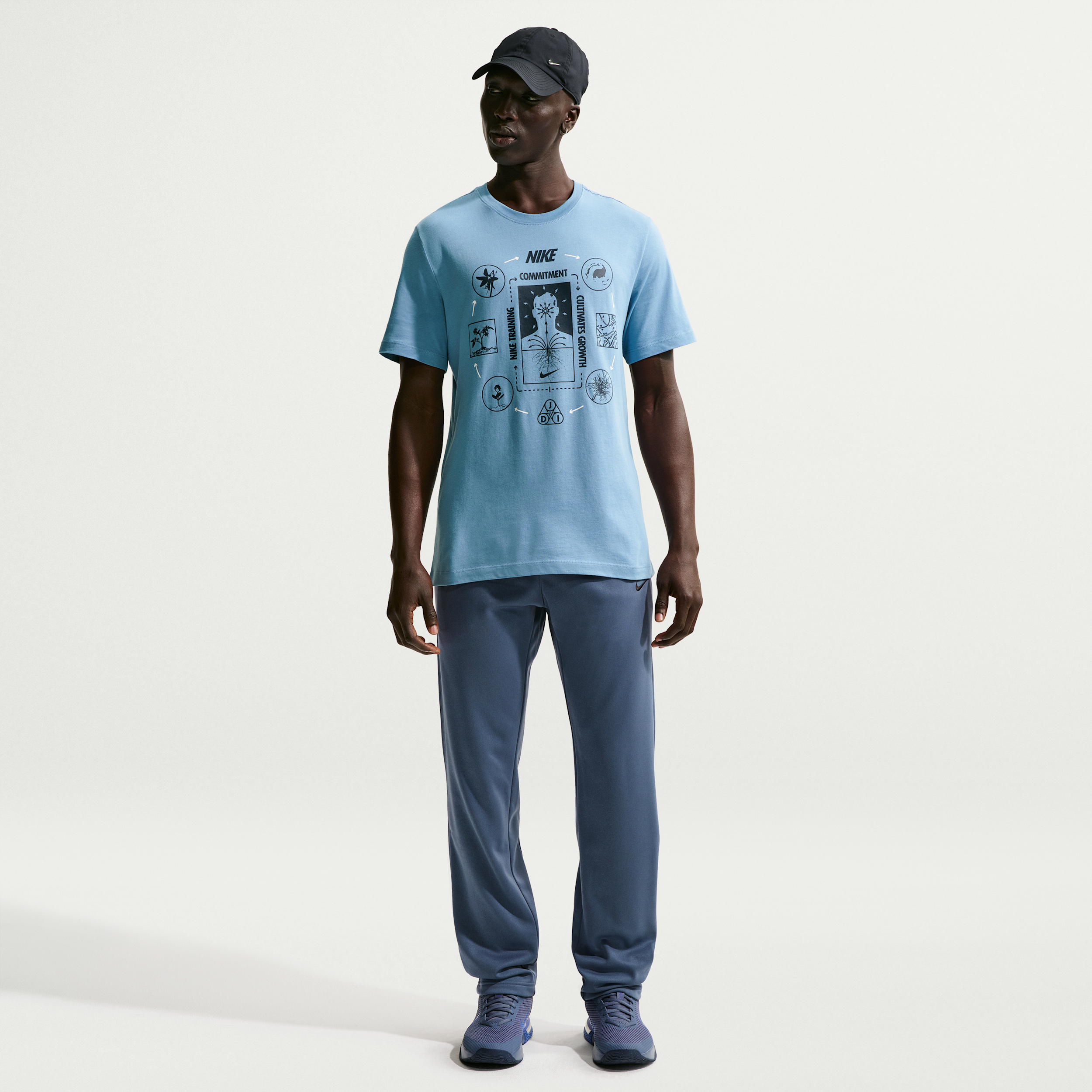 Pantaloni fitness con bordo aperto Therma-FIT Nike Therma – Uomo - Blu