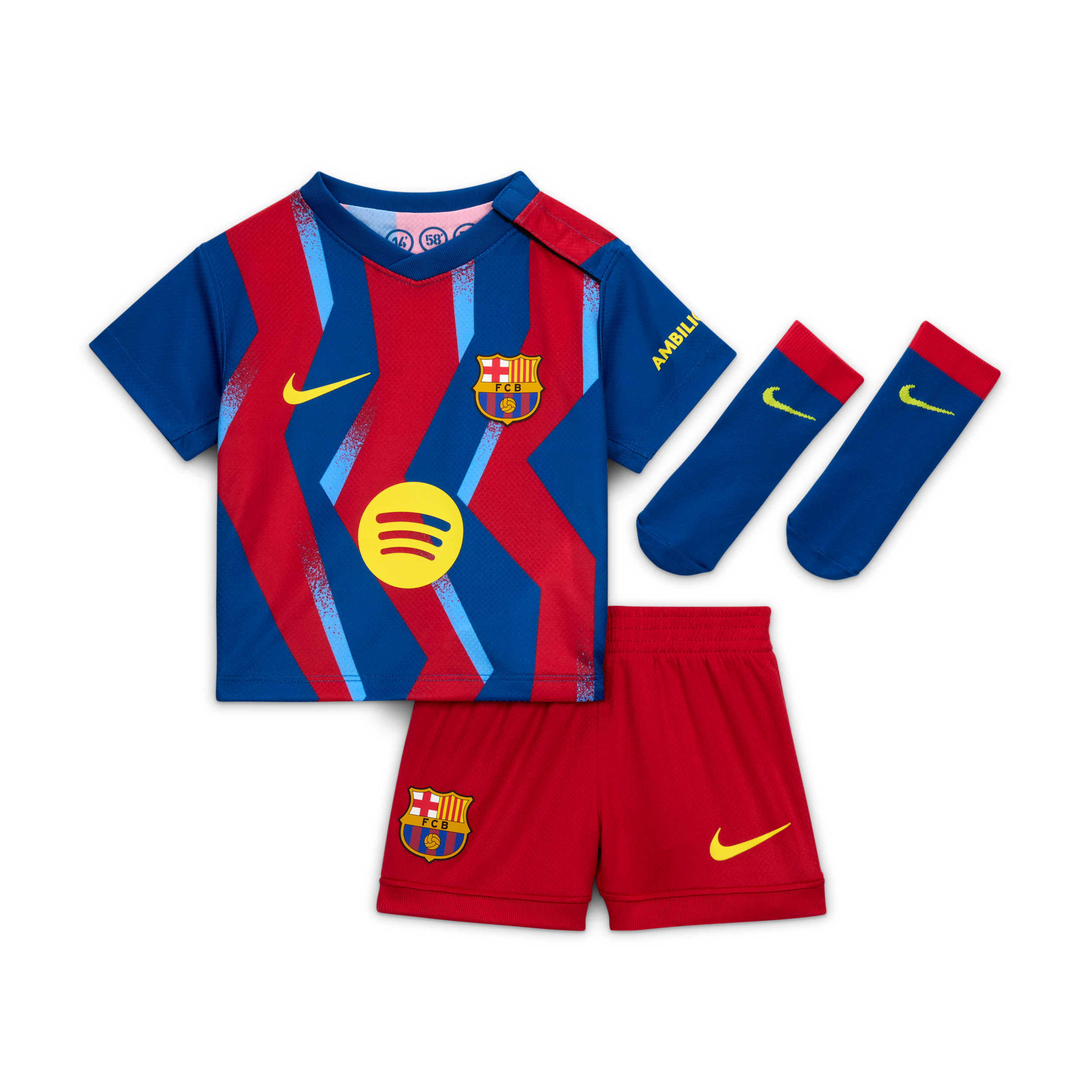 Nike FC Barcelona 2025/26 Stadium Fourth  driedelig replicavoetbaltenue voor baby's/peuters - Blauw