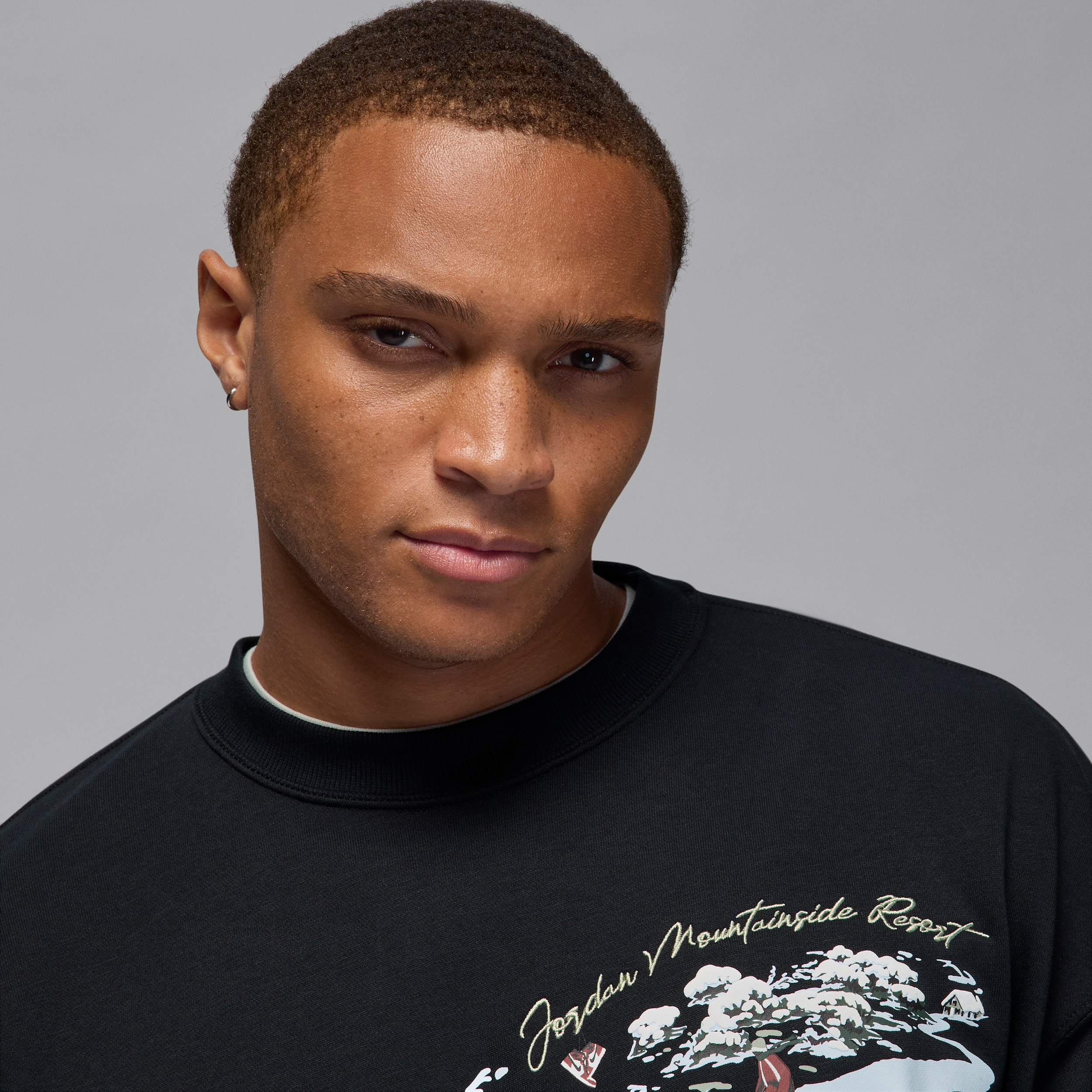 Thumbnail - Jordan Brooklyn Fleece Sweatshirt mit Rundhalsausschnitt für Herren - Schwarz