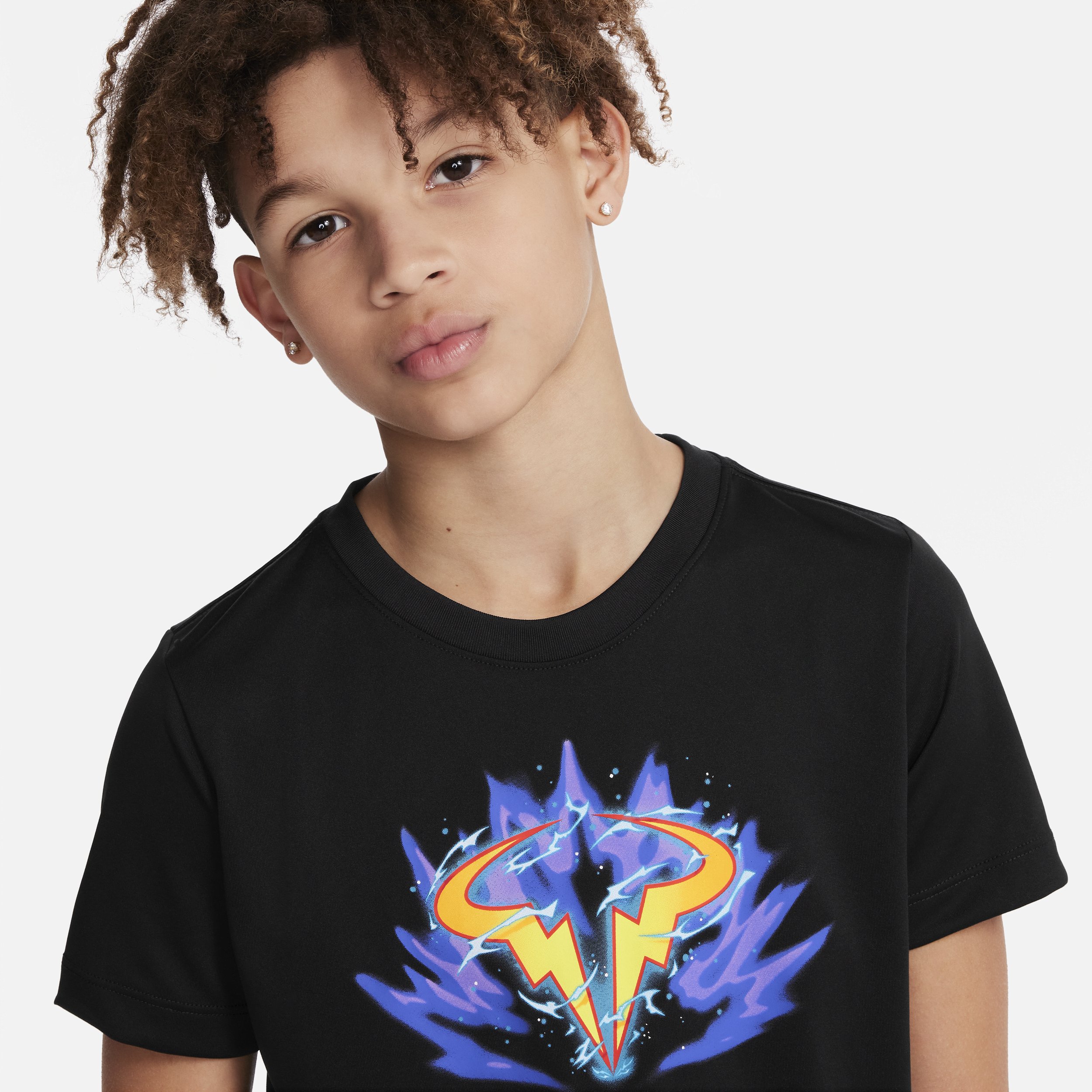 Nike Rafa Dri-FIT T-shirt voor kids Zwart