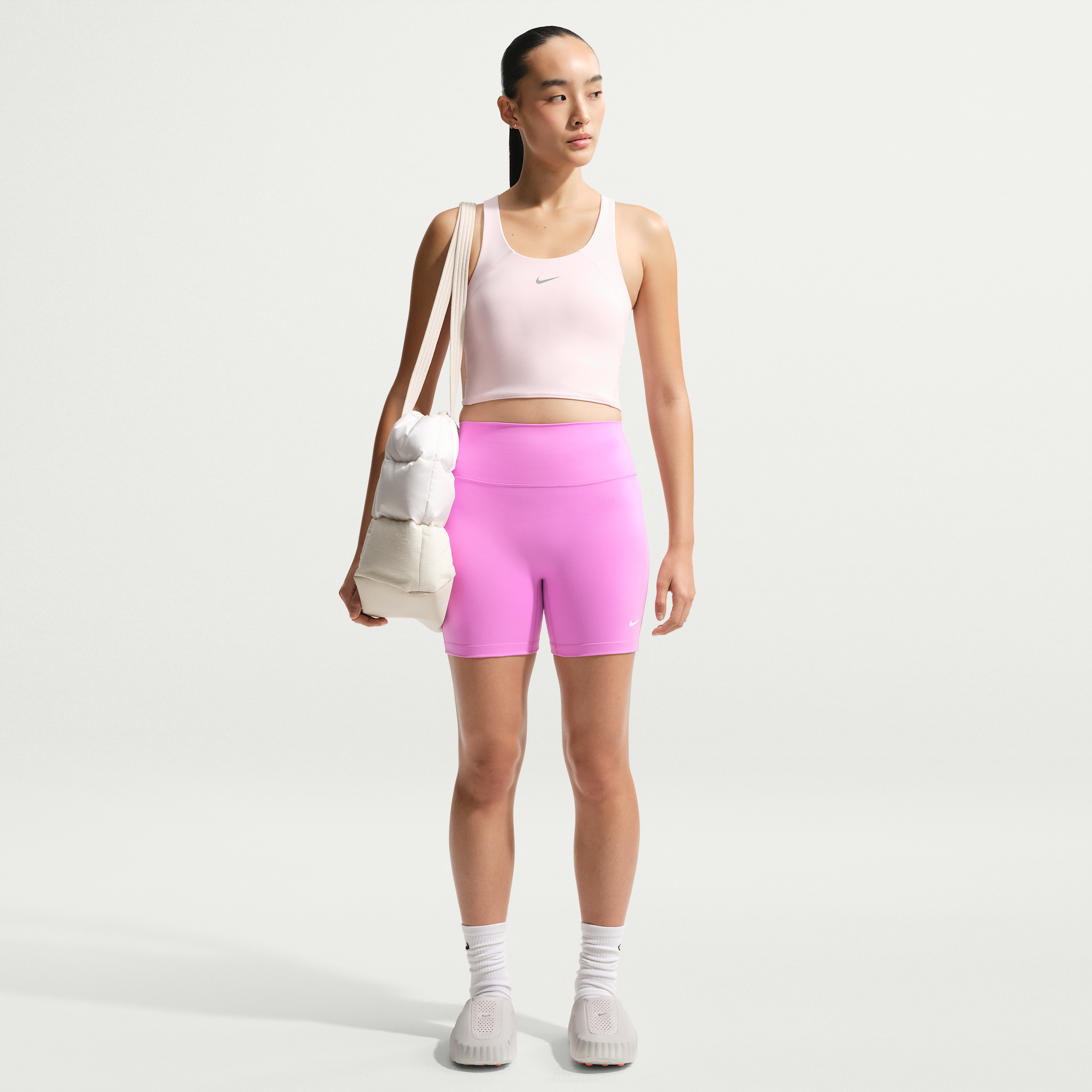 Shorts da ciclista 13 cm a vita alta Nike One – Donna - Viola