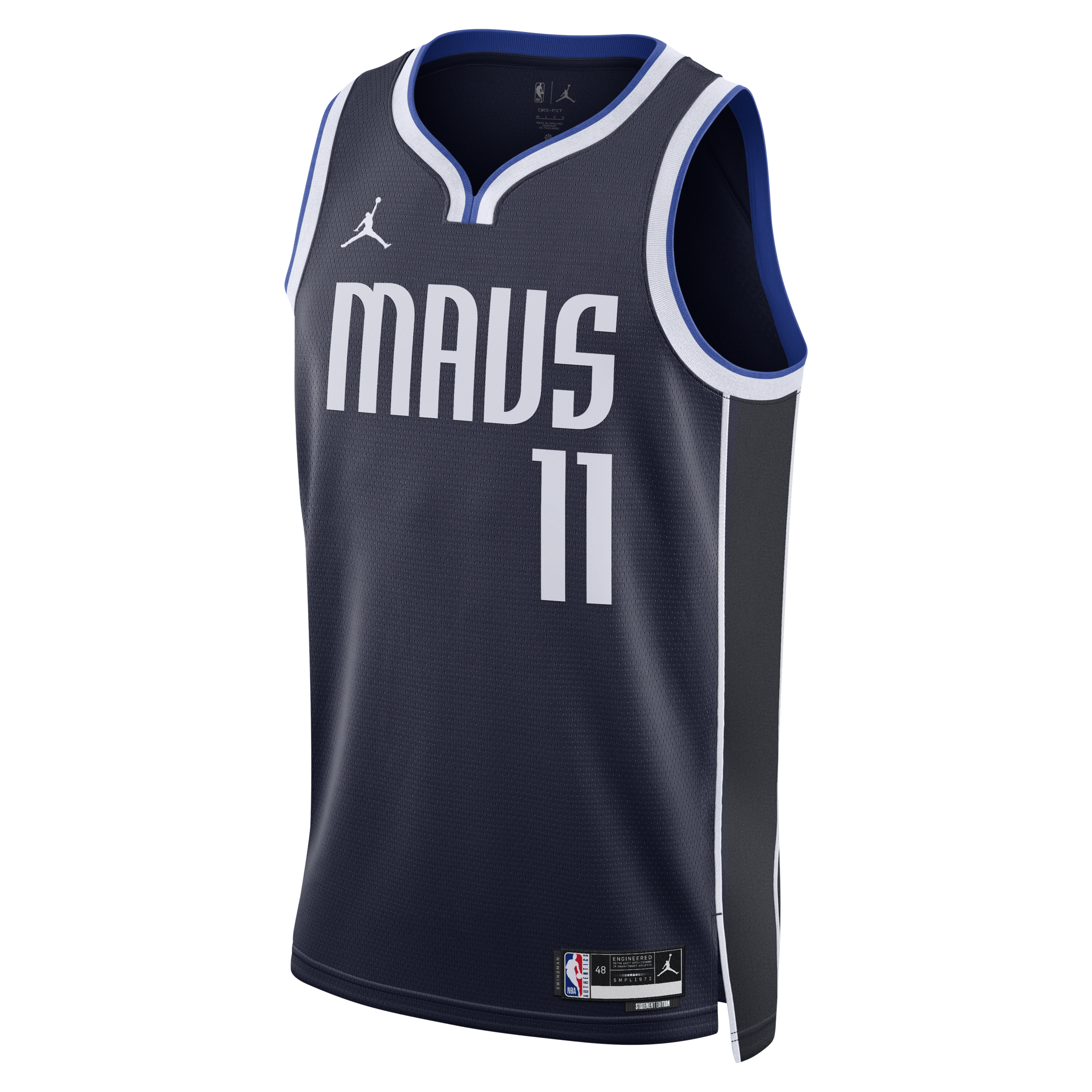 Dallas Mavericks Statement Edition Jordan Swingman Dri-FIT NBA-jersey voor heren Blauw