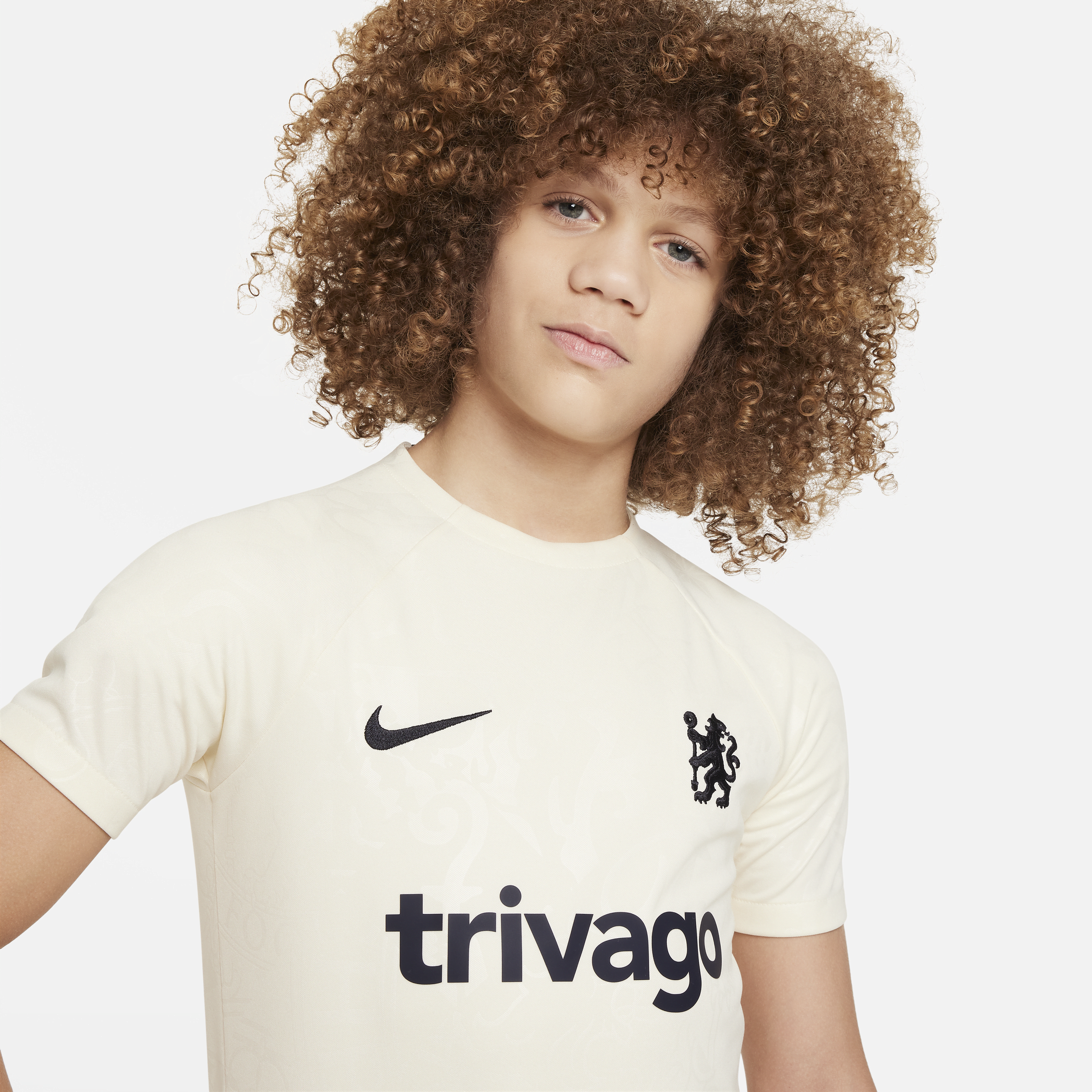 Nike Chelsea FC Academy Pro Dri-FIT warming-uptop met korte mouwen voor kids Bruin