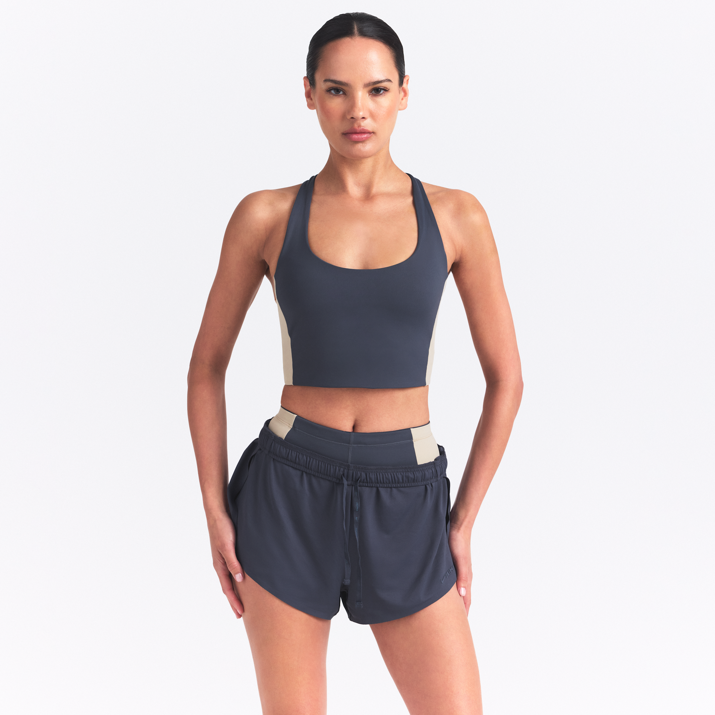 Bra con spalline a T NikeSKIMS Matte Shine Mix – Donna - Blu