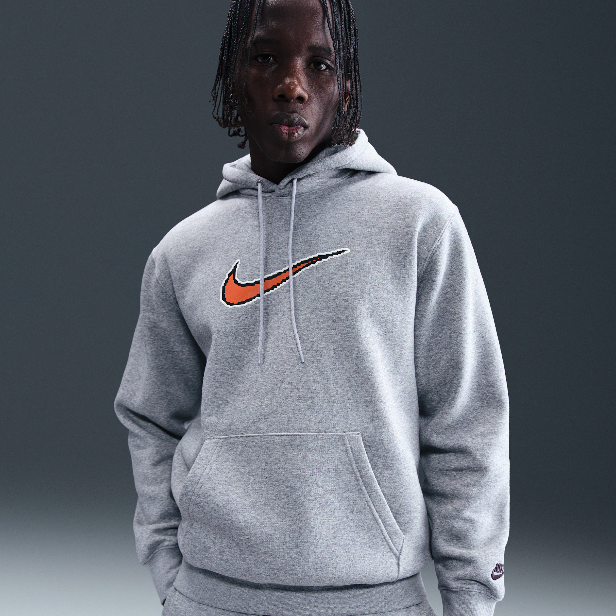 Thumbnail - Nike Club Fleece-Hoodie (Herren) - Grau