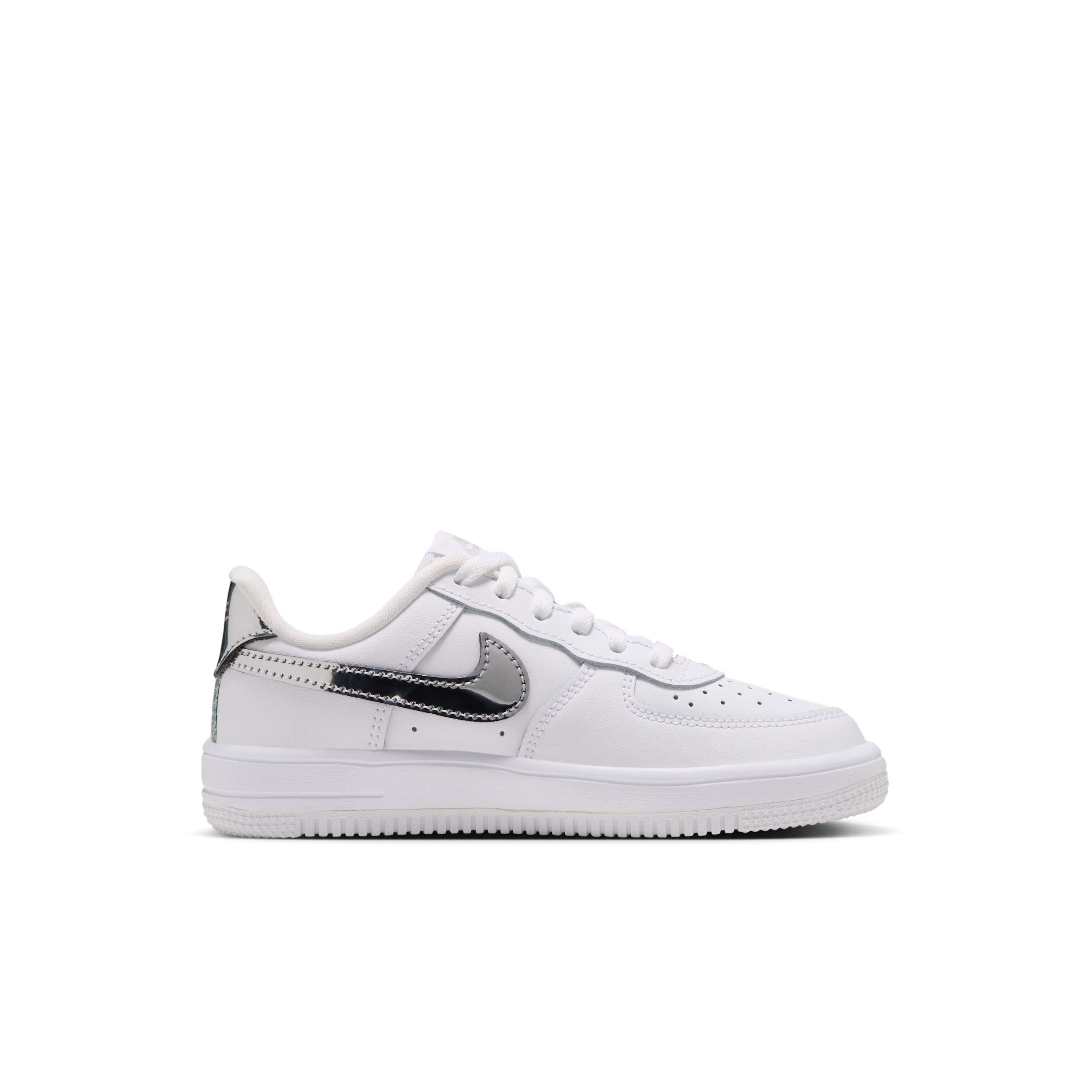 Nike Force 1 Low PS 'White Metallic Silver' | Kid's Size 11.5 - IQ7192-100