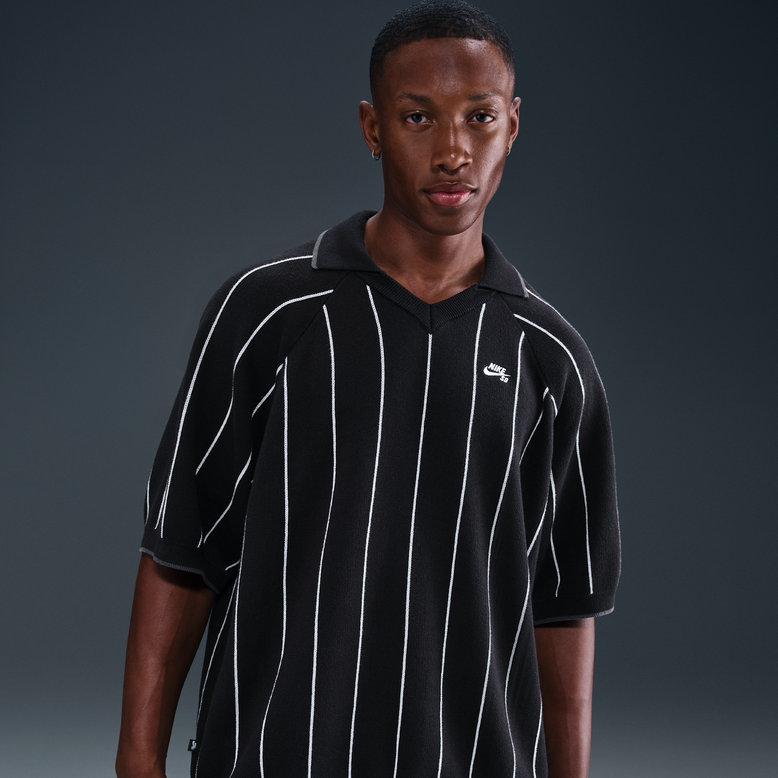 Nike SB Short-Sleeved Polo Skate Jumper - Black