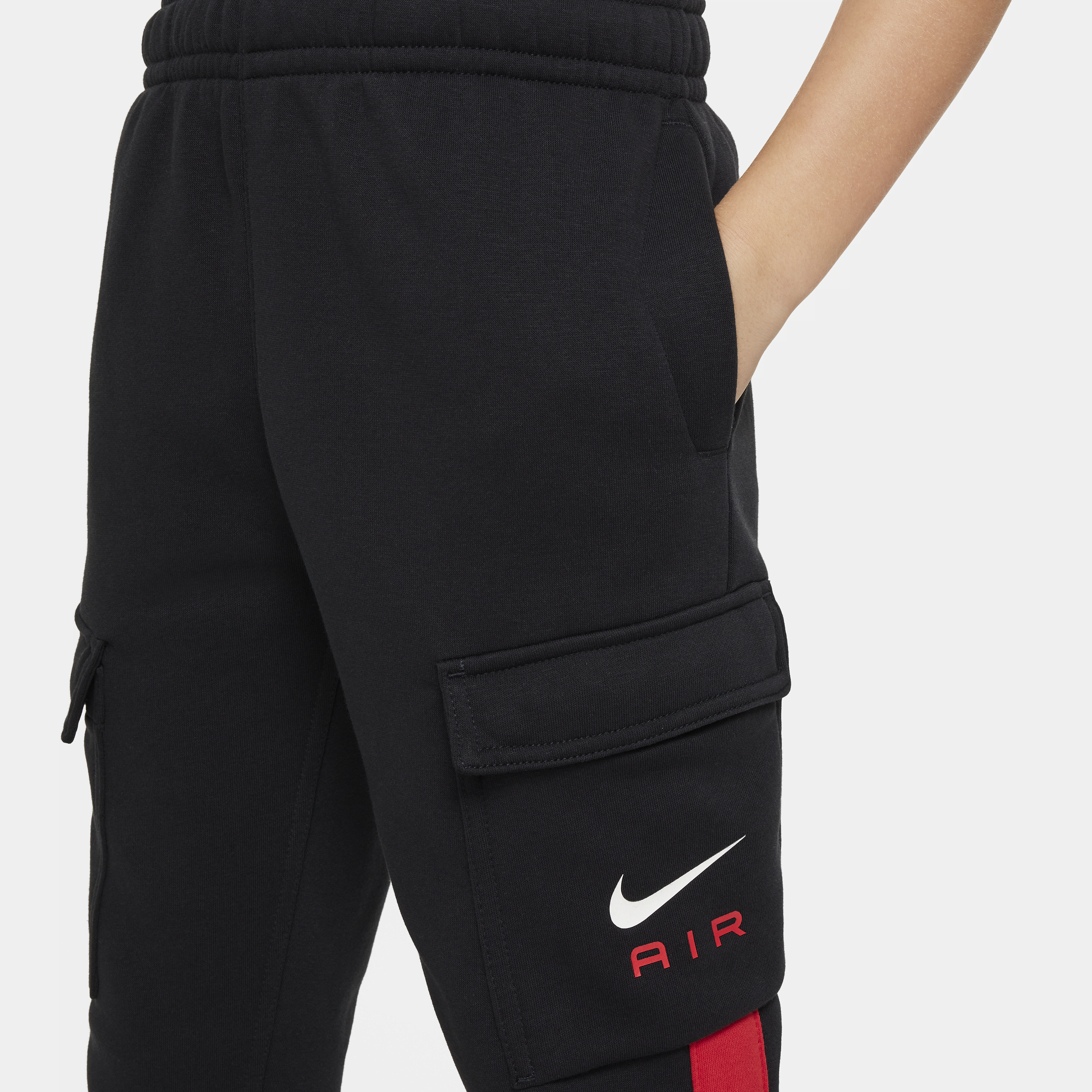 Nike Air cargobroek van fleece voor kids Zwart