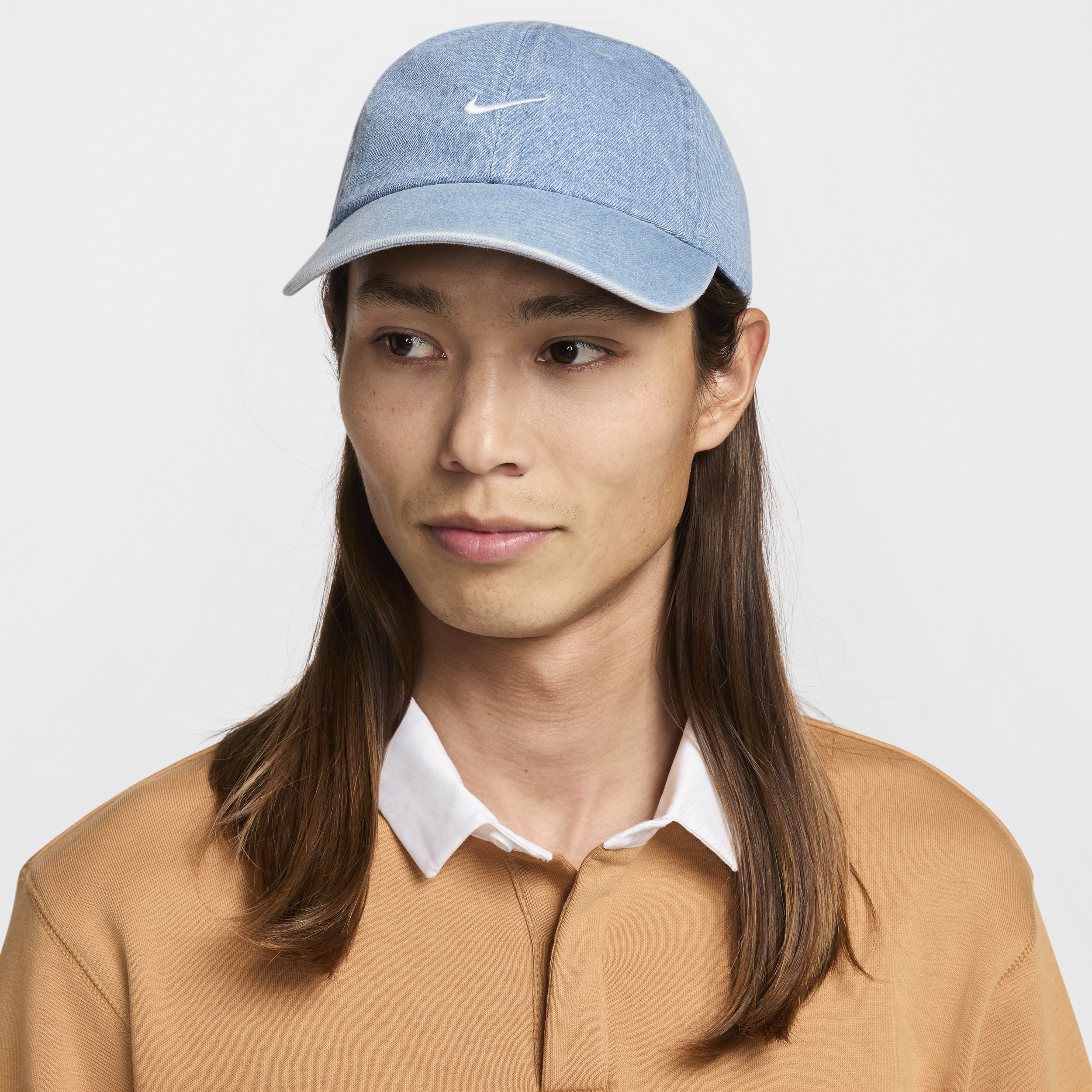 Nike Club Unstructured Denim Cap - Blue - Cotton
