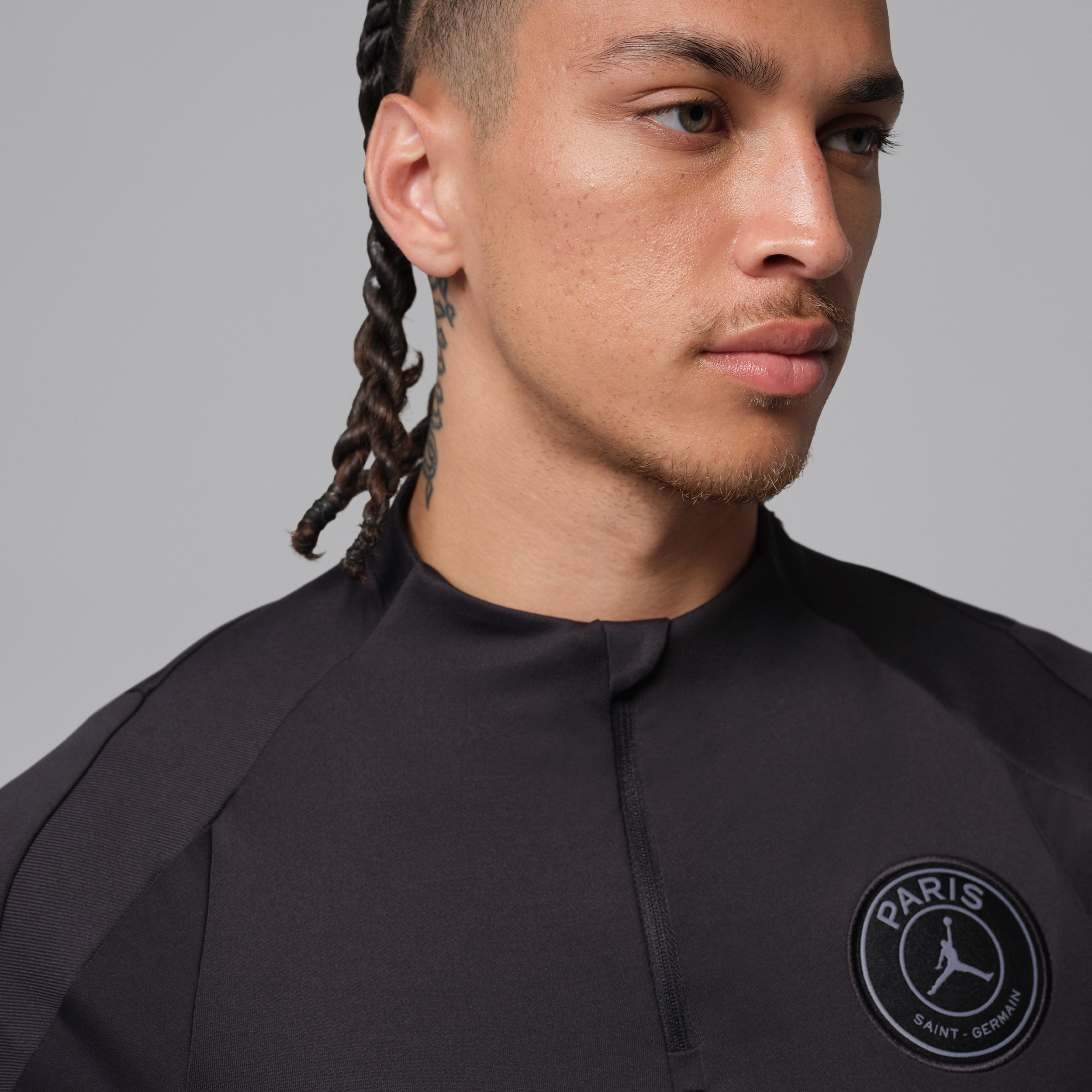 Thumbnail - Paris Saint-Germain Strike Fourth Jordan Dri-FIT-Fußball-Drill-Oberteil für Herren - Schwarz