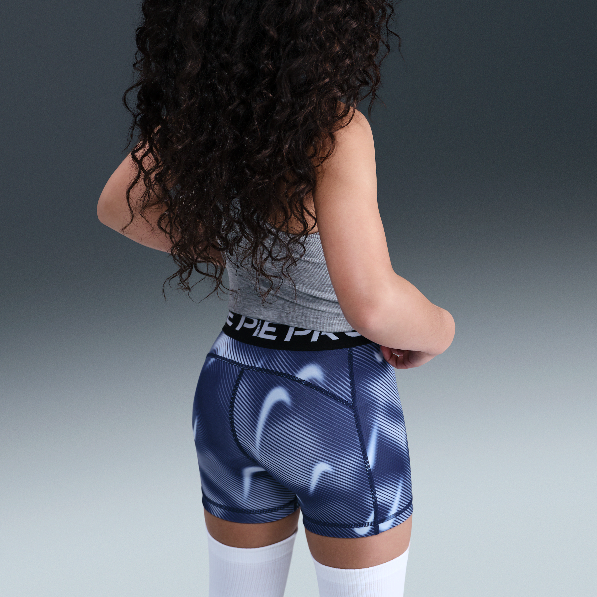 Thumbnail - Nike Pro Dri-Fit Shorts (ca. 7,5 cm, ältere Kinder, Mädchen) - Blau