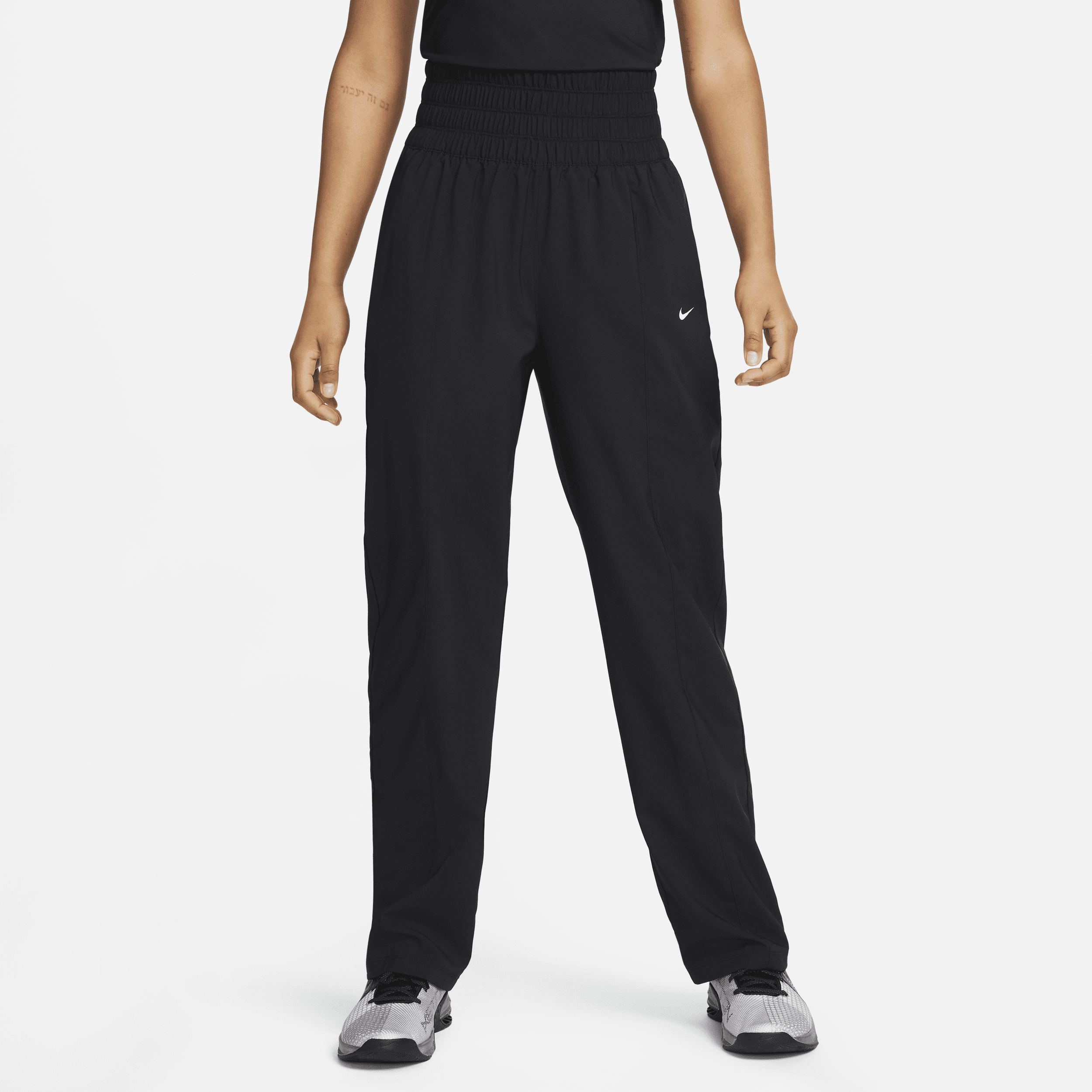 Nike Dri-FIT One Women's Ultra High-Waisted Trousers - Black - Recycled Polyester Minimum - 50% Recycled Polyester