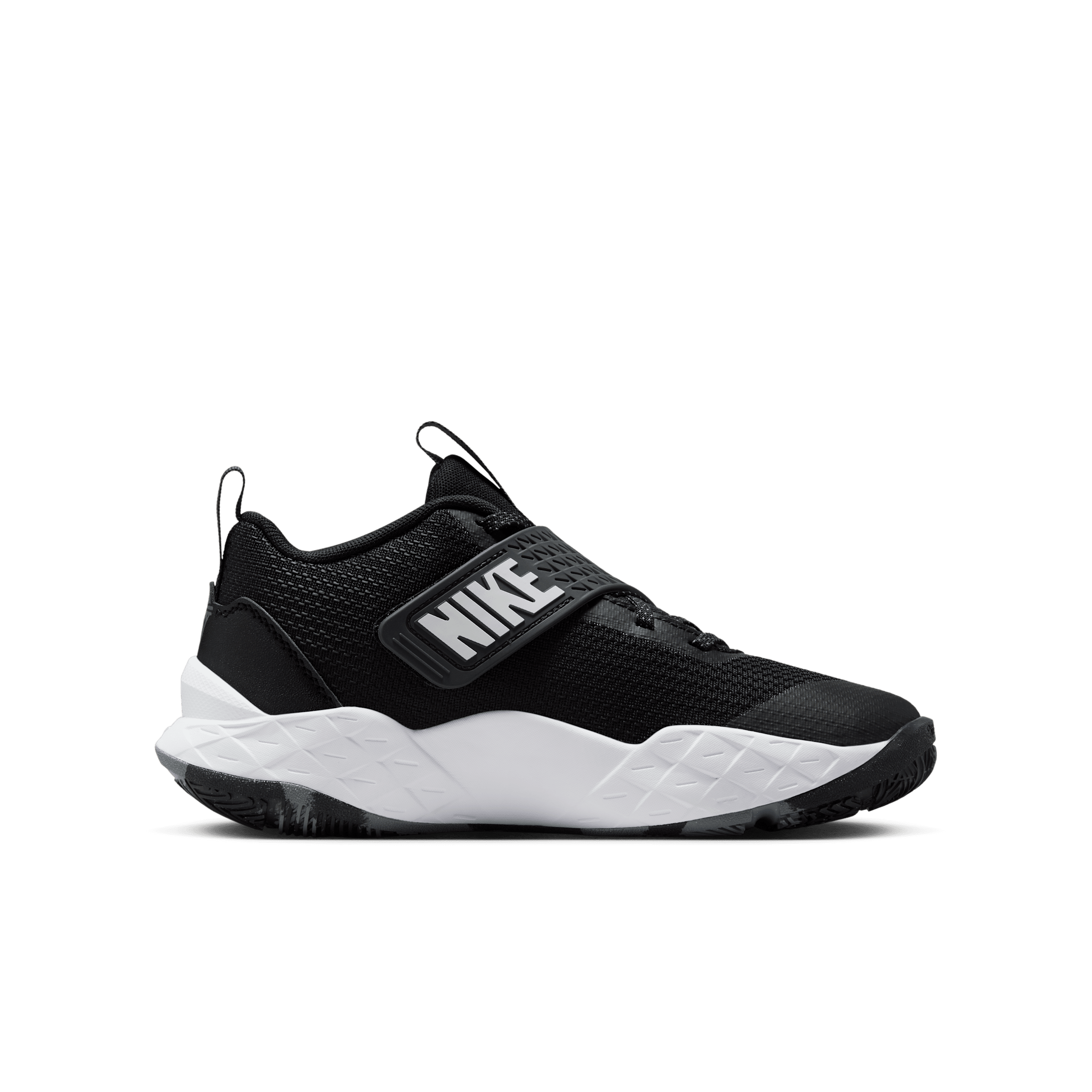 Thumbnail - Nike Team Hustle D 12 Basketballschuh (ältere Kinder) - Schwarz