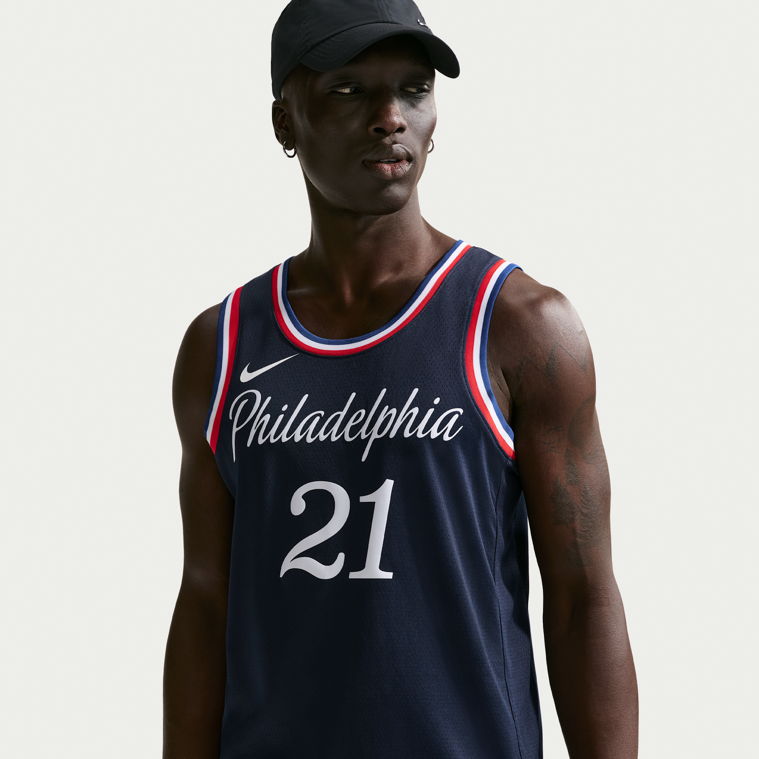 Thumbnail - Joel Embiid Philadelphia 76ers City Edition Nike NBA Swingman Trikot für Herren - Blau