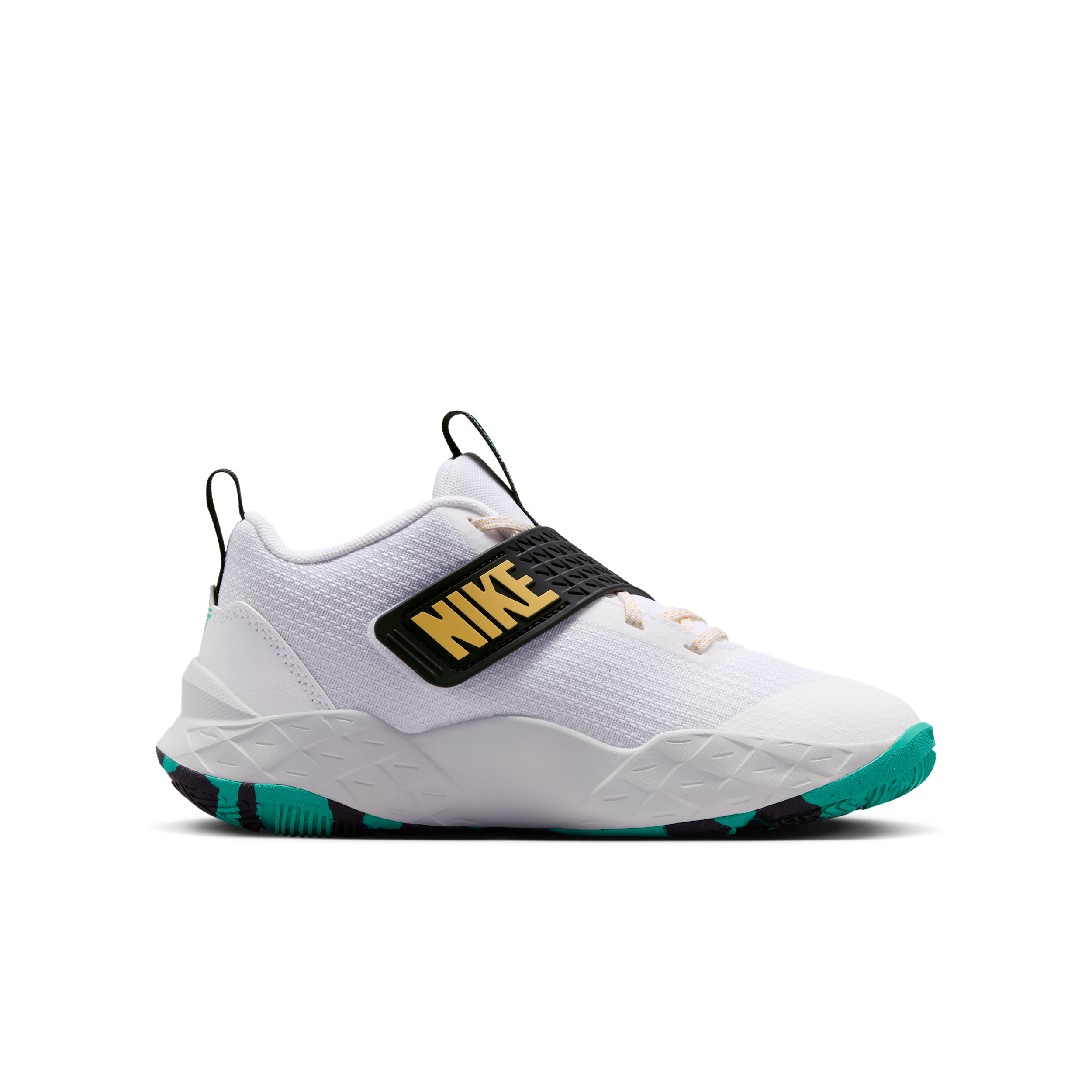 Thumbnail - Nike Team Hustle D 12 Basketballschuh (ältere Kinder) - Weiß