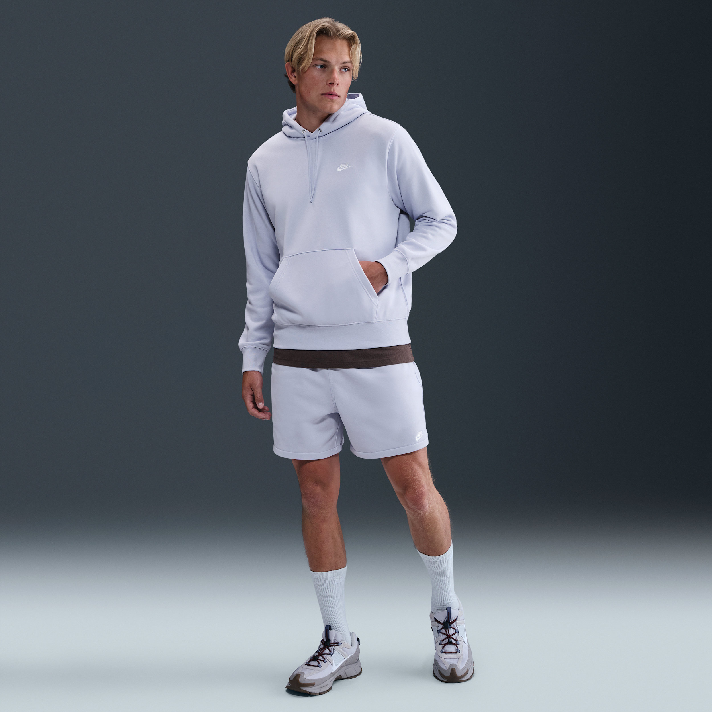 Thumbnail - Nike Club Flow-Shorts aus French Terry für Herren - Grau