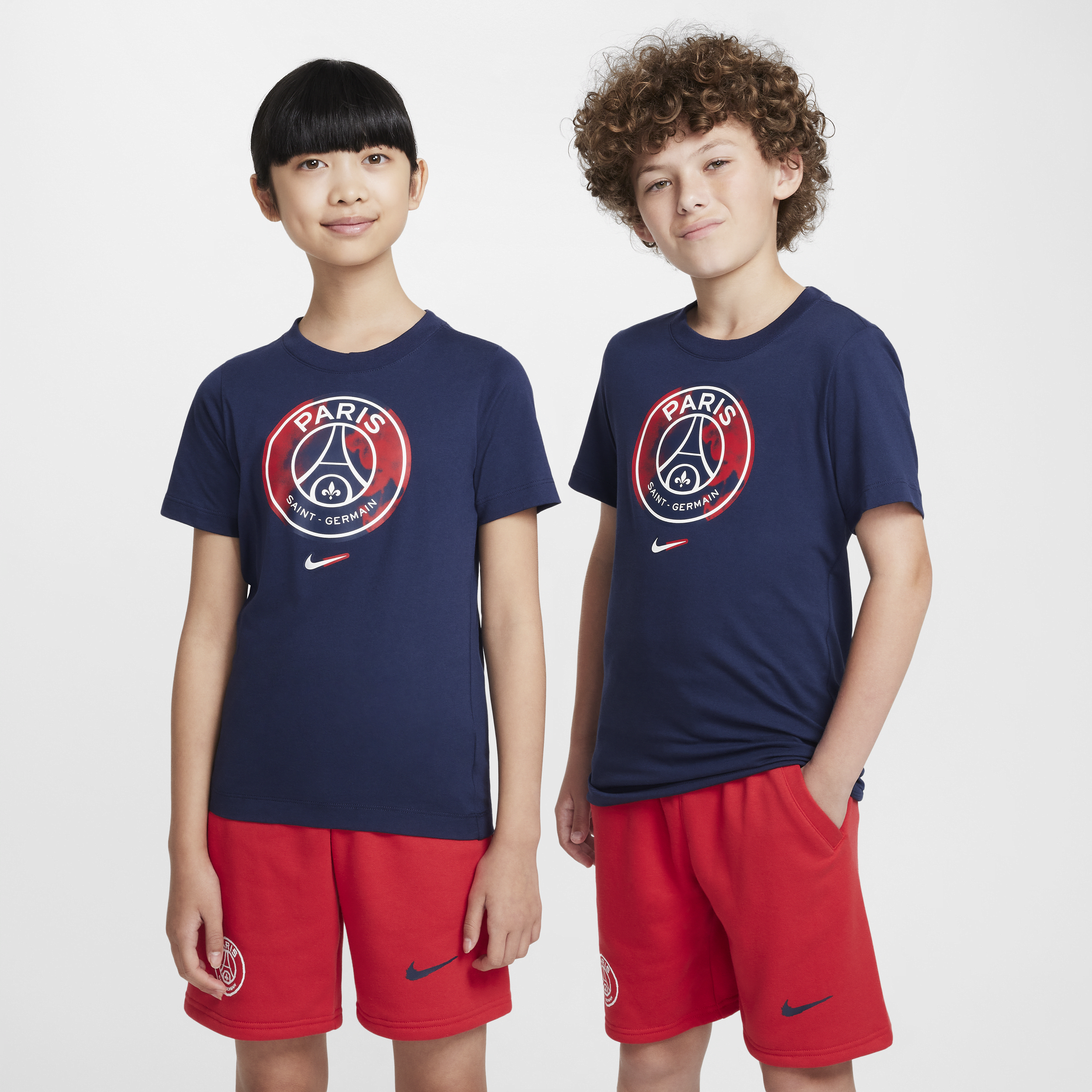 „Paris Saint-Germain Nike Fußball-T-Shirt für ältere Kinder in Blau – Off