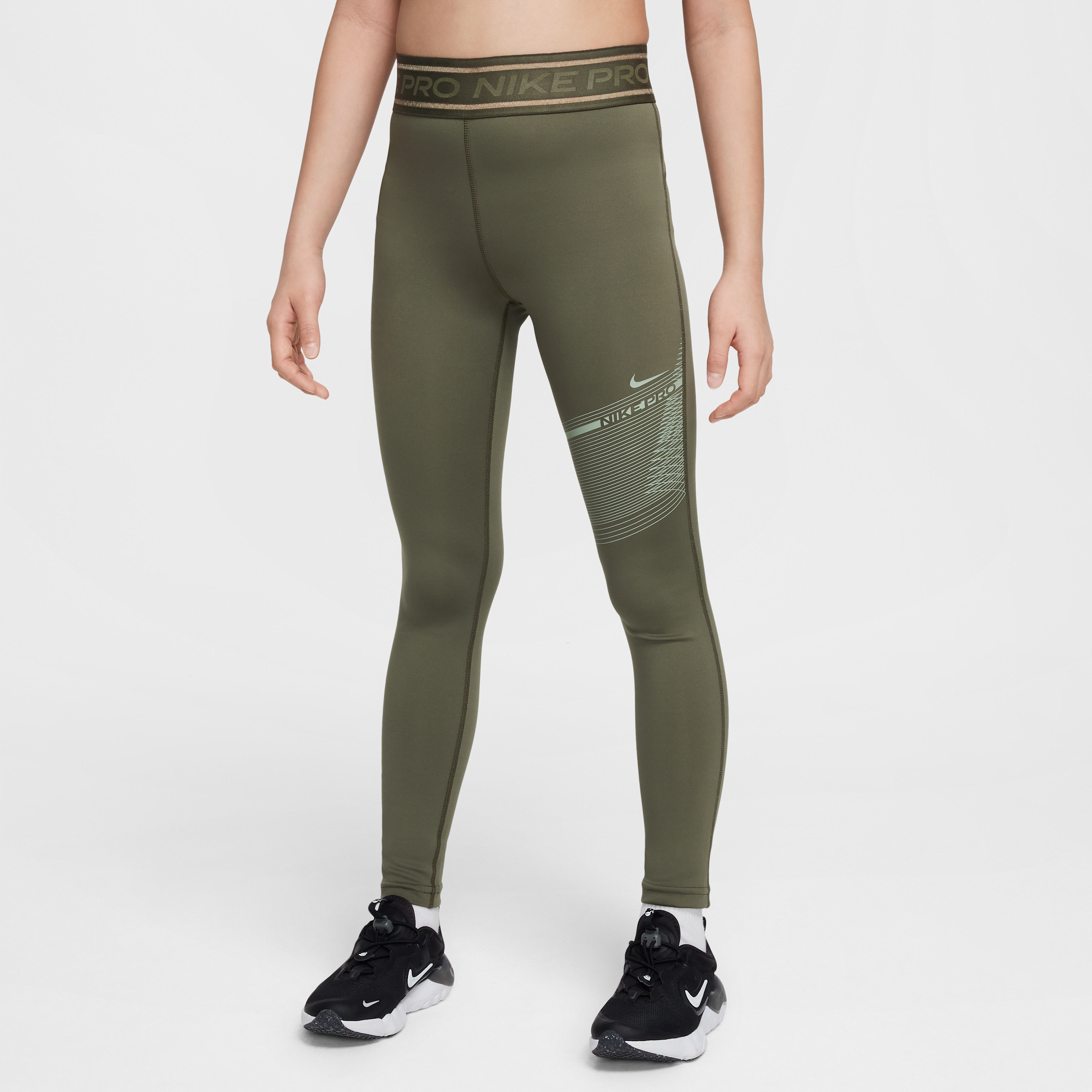 Legging taille mi-haute Dri-FIT Nike Pro pour fille - Vert