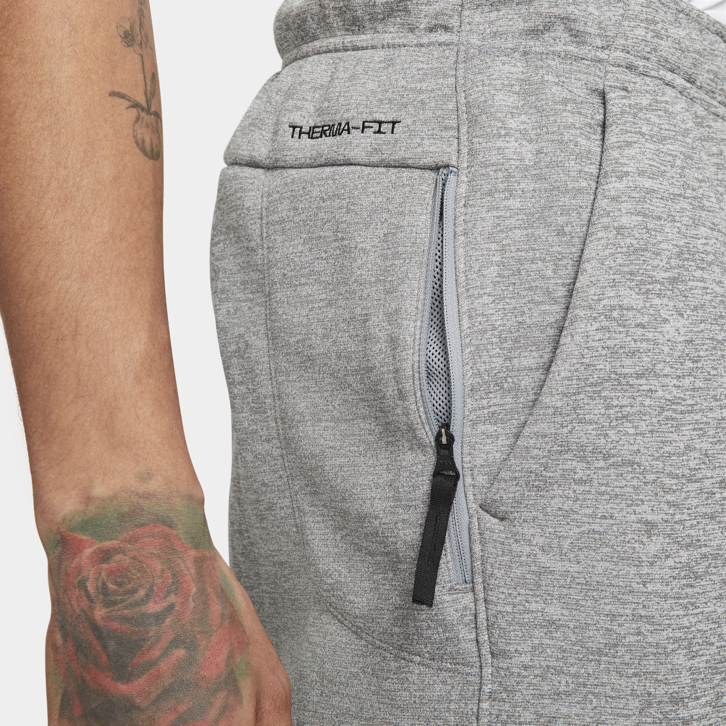 Pantalon de fitness fuselé Therma-FIT Nike Therma pour homme - Gris