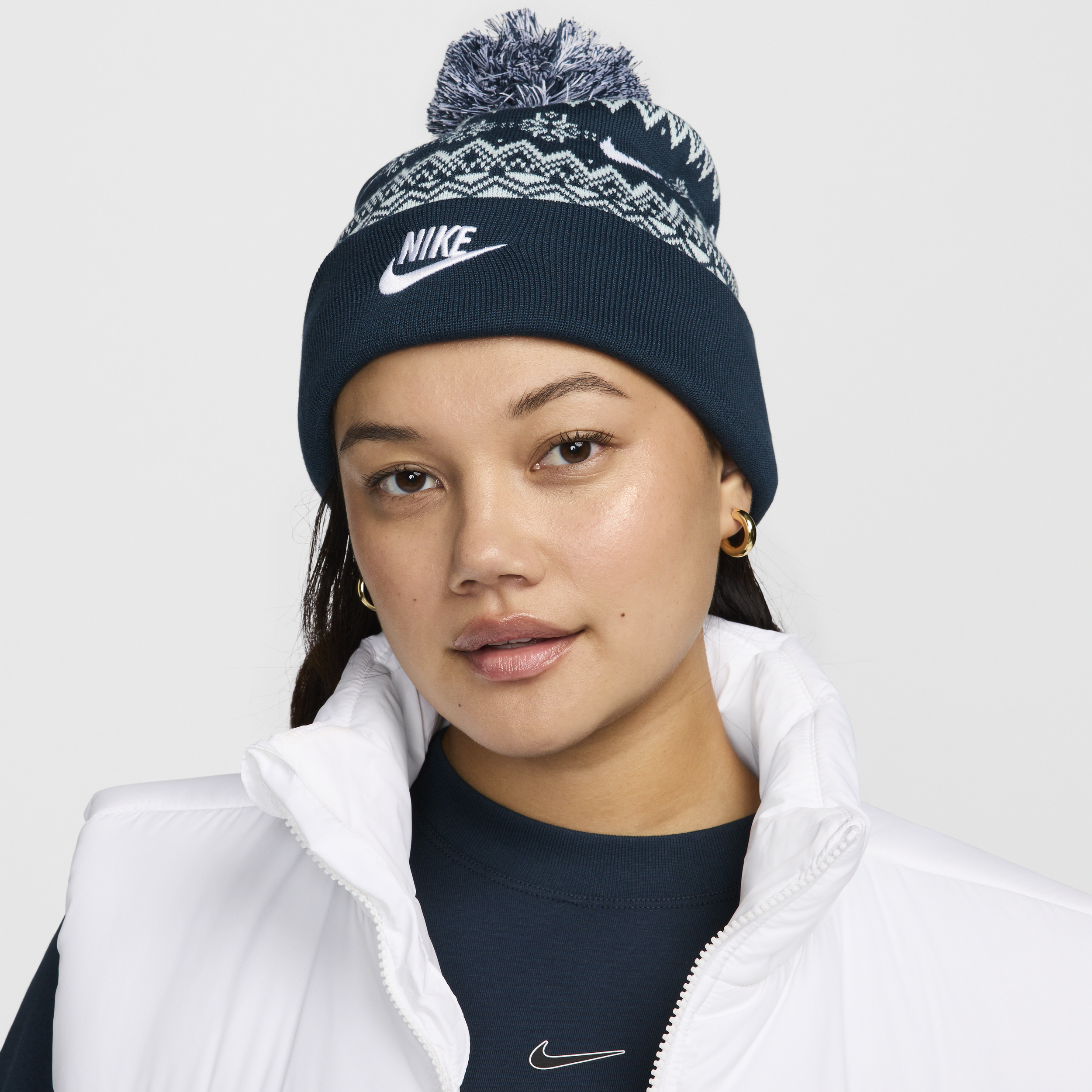 Bonnet Fair Isle Nike Peak - Bleu