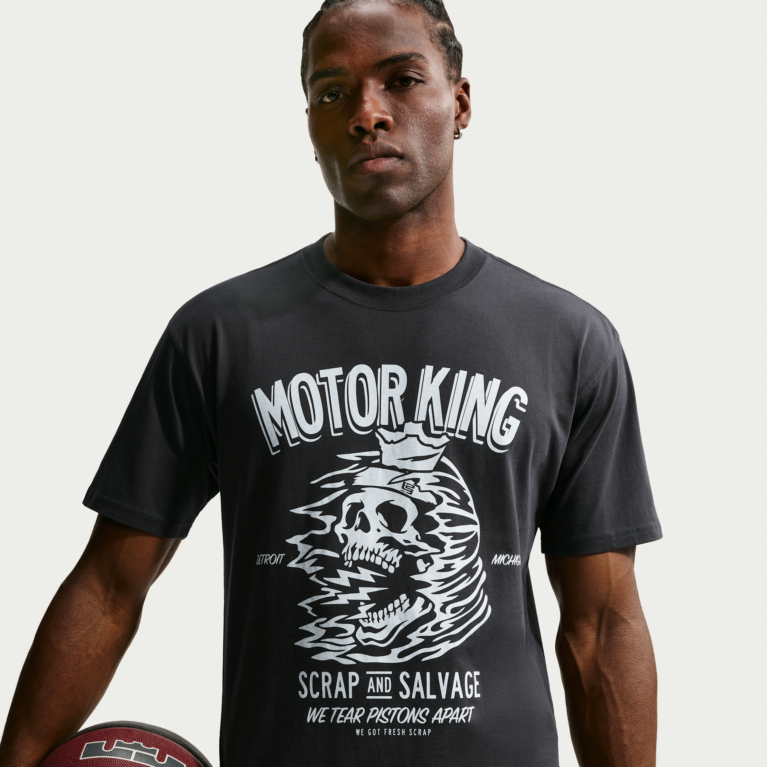 Thumbnail - LeBron "Motor King" Nike Basketball-T-Shirt (Herren) - Schwarz