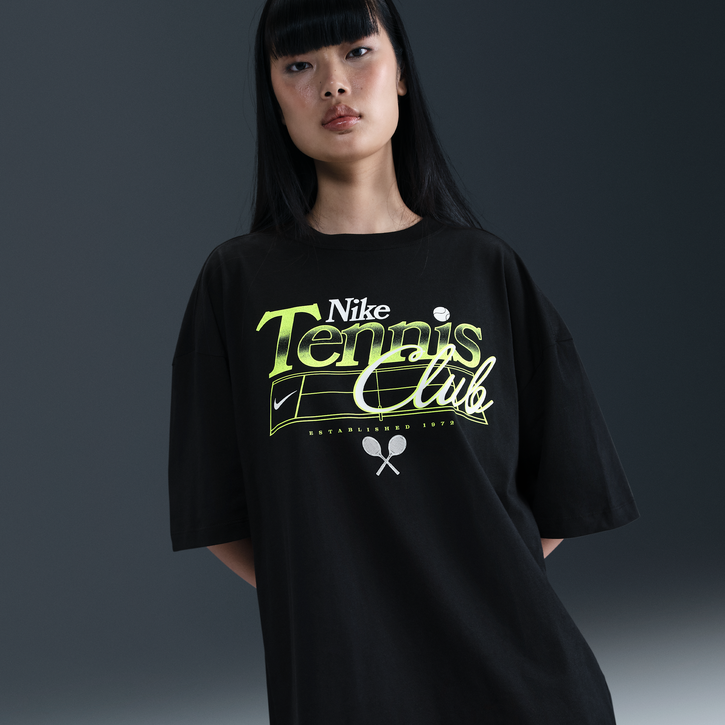 Thumbnail - Nike Sportswear Oversize-T-Shirt mit Grafik (Damen) - Schwarz