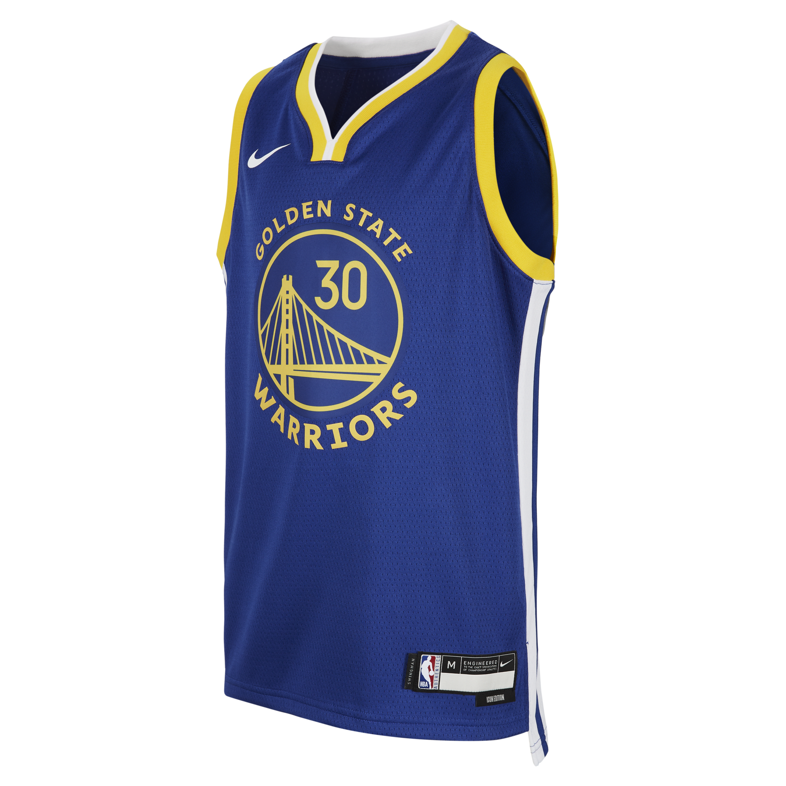 Nike Golden State Warriors 2023 24 Icon Edition Swingman NBA-jersey voor kids Blauw