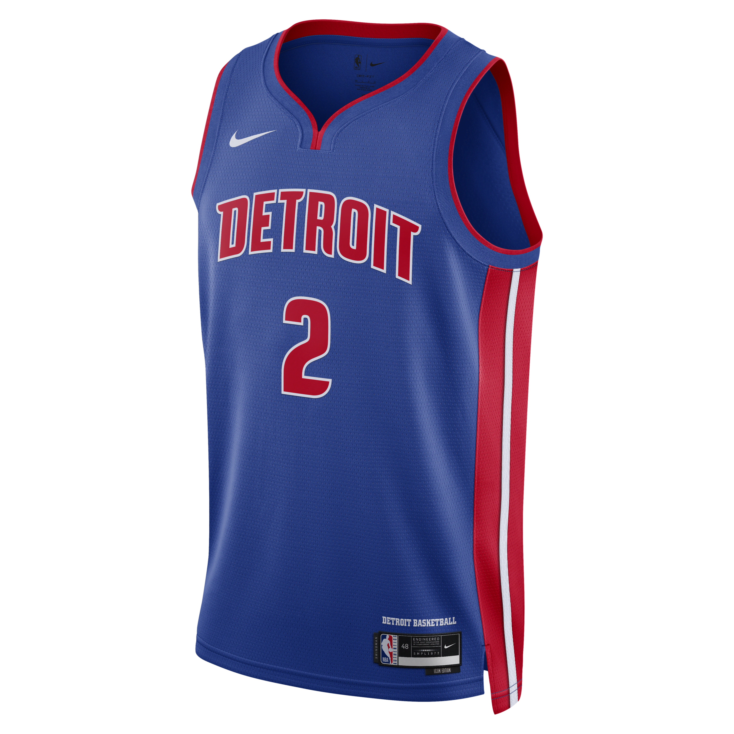 Maillot Nike Dri-FIT NBA Swingman Detroit Pistons Icon Edition 2022/23 pour homme - Bleu