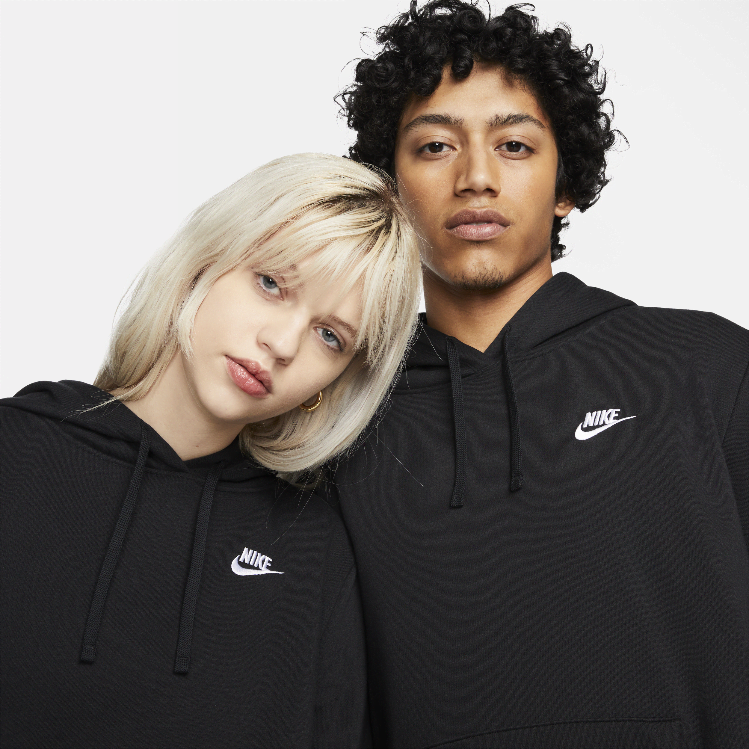 Sweat à capuche Nike Sportswear Club Fleece pour Femme - Noir