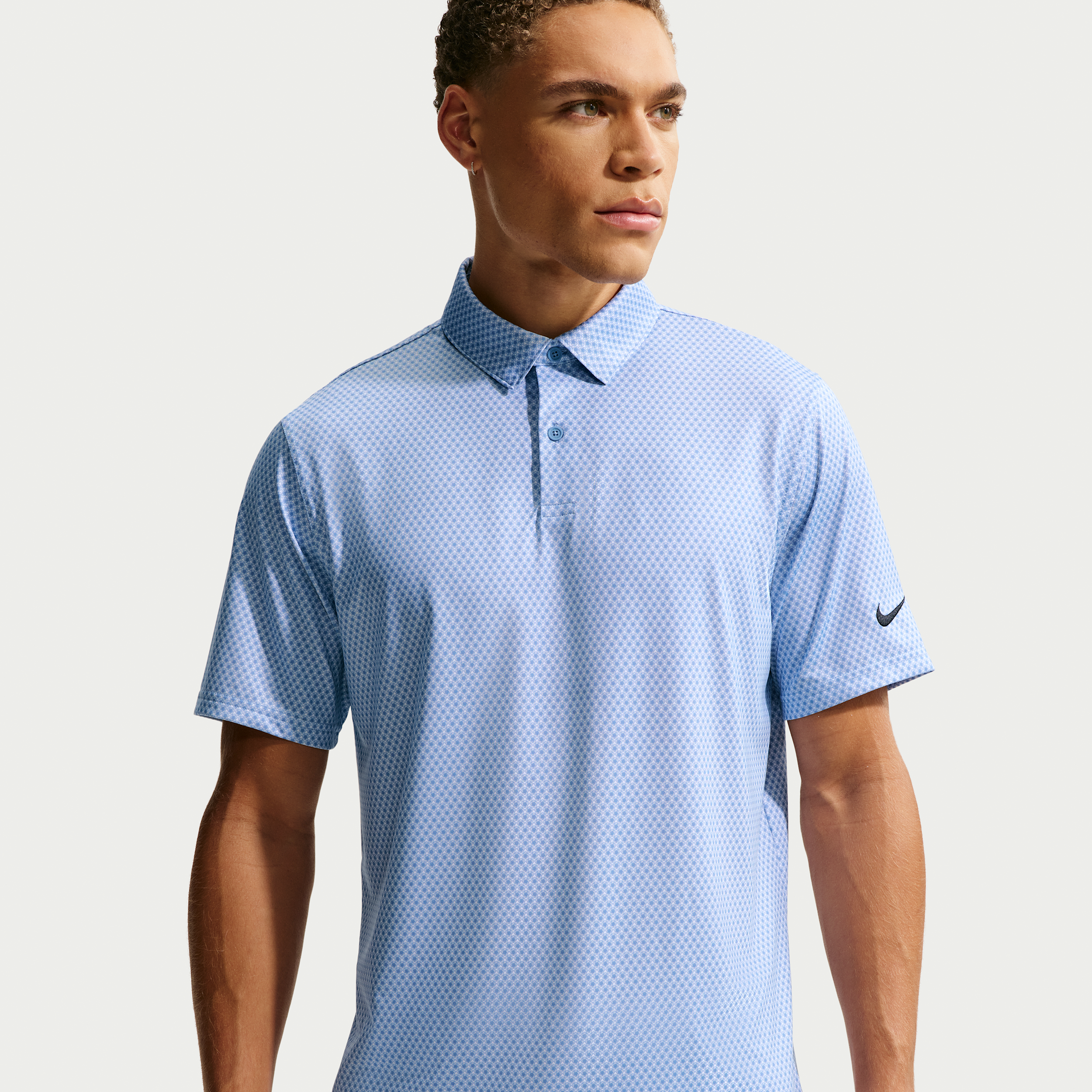 Nike Velocity Mens Dri-FIT Golf Polo - White - Embroidered Swoosh Logo