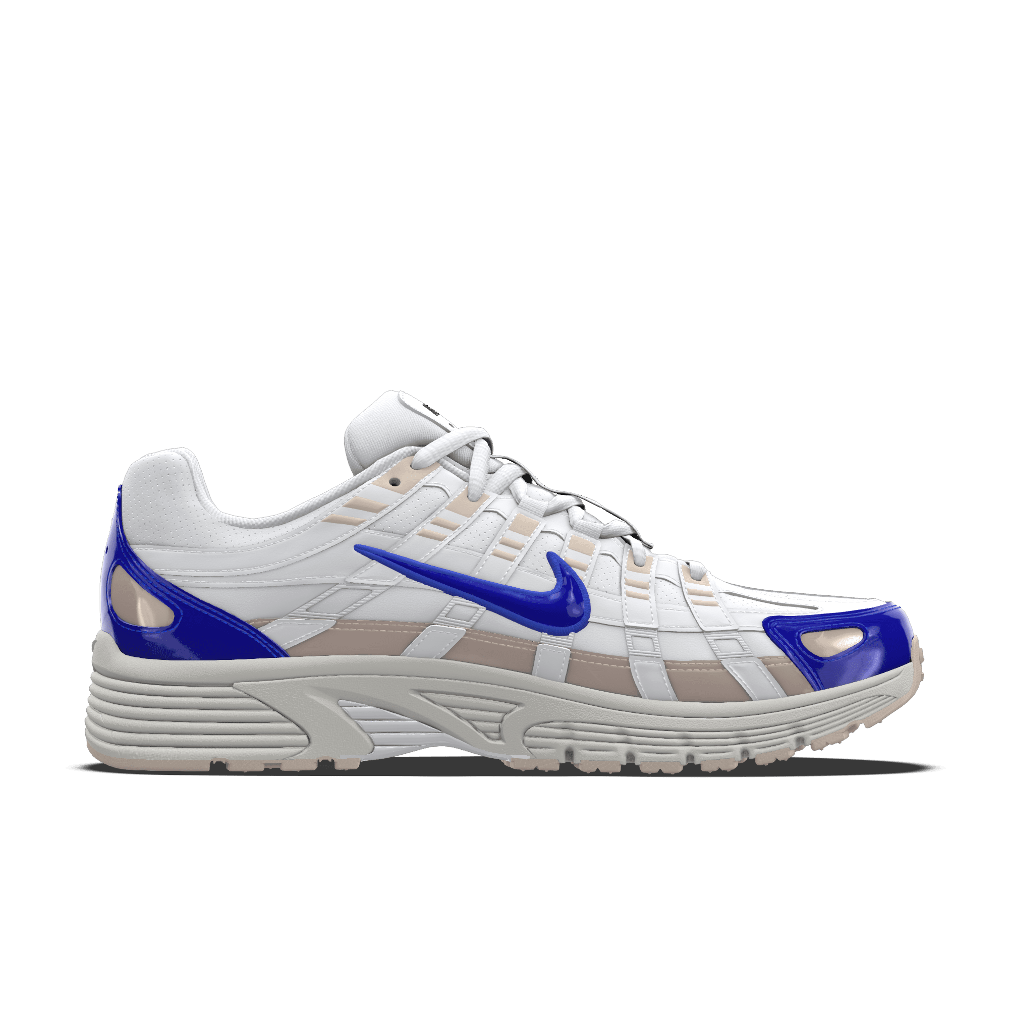 Chaussure personnalisable Nike P-6000 By You pour femme - Blanc - 2072641836