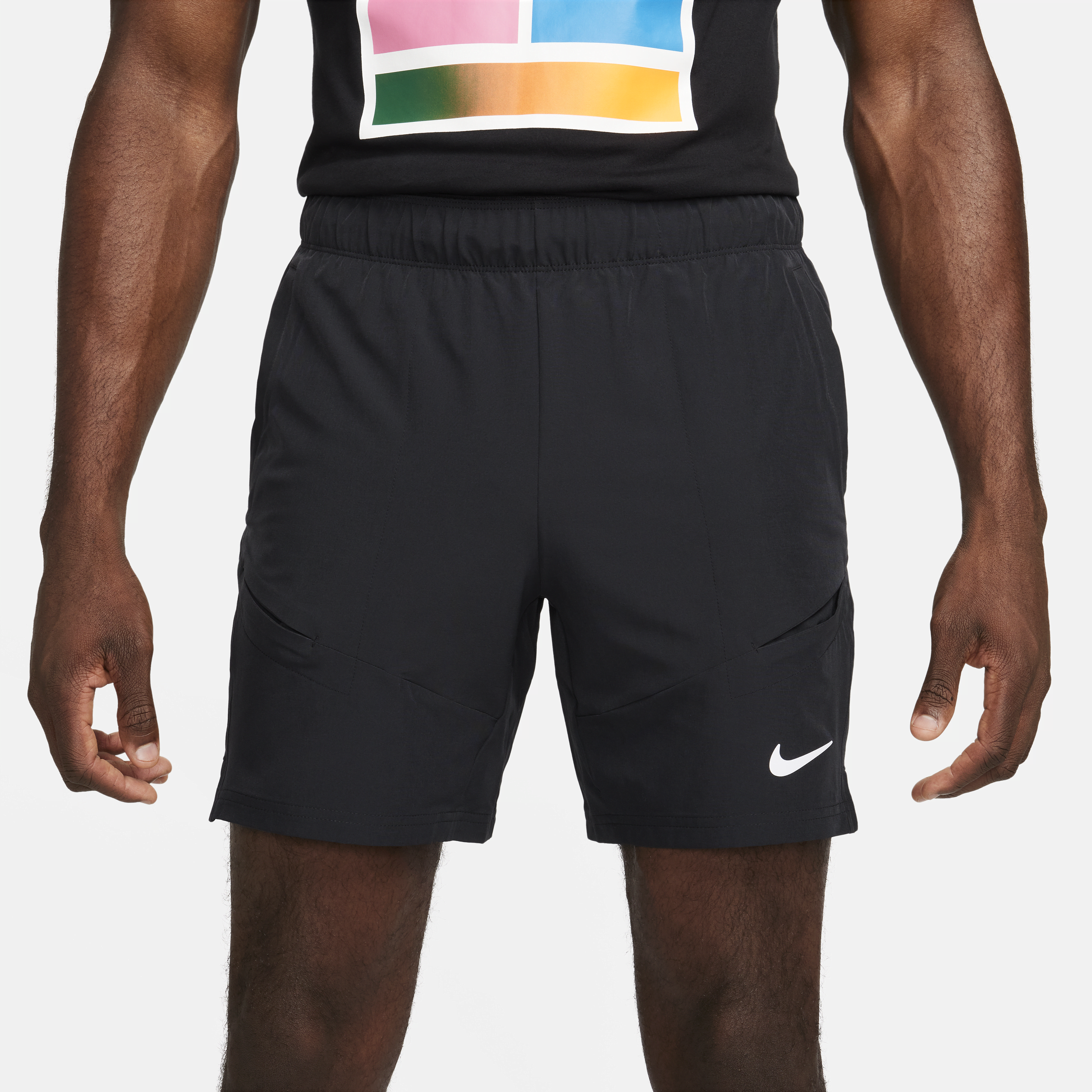 Nike Court Advantage Dri-FIT tennisshorts voor heren (18 cm) Zwart