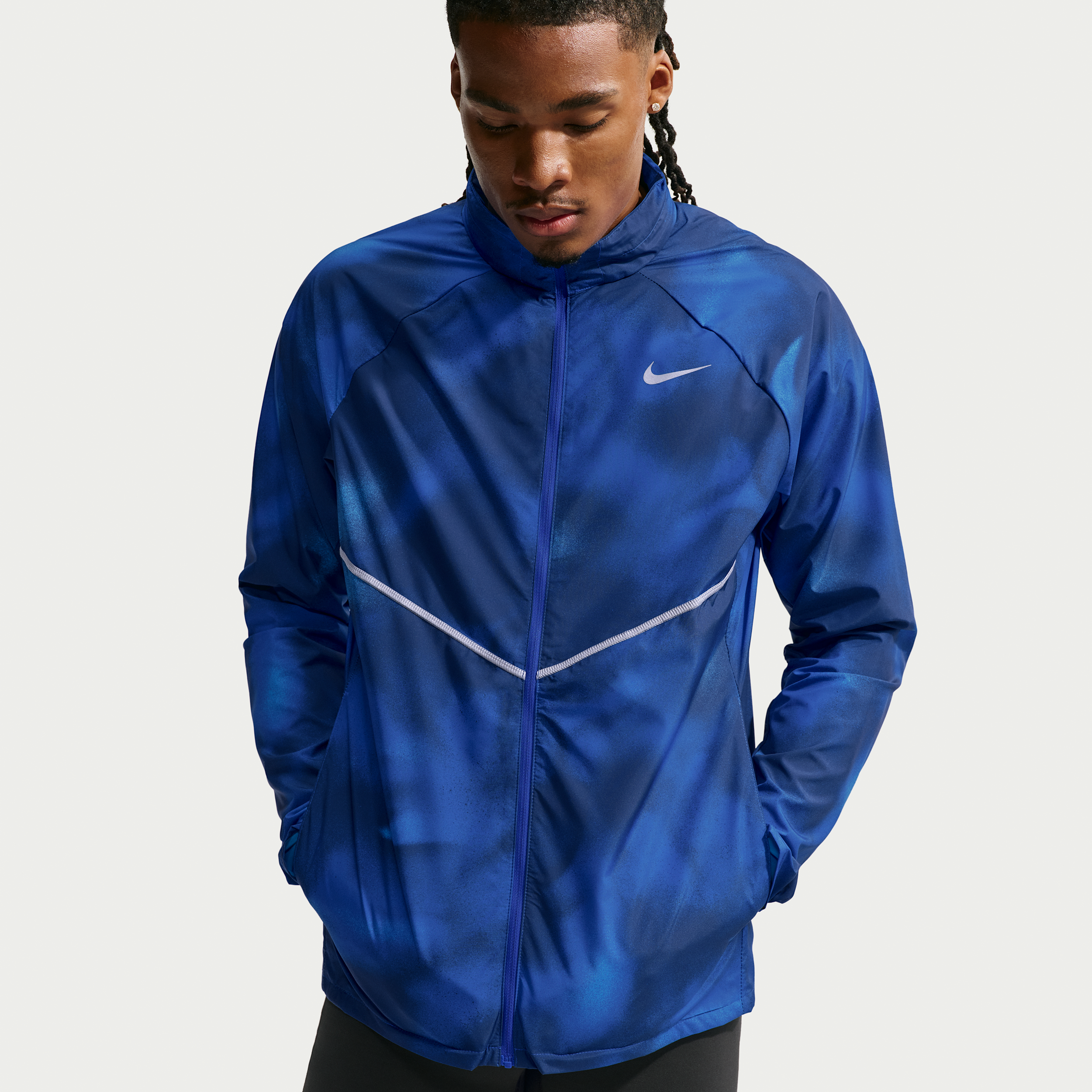 Nike Miler Repel-løbejakke med UV-beskyttelse til mænd - blå