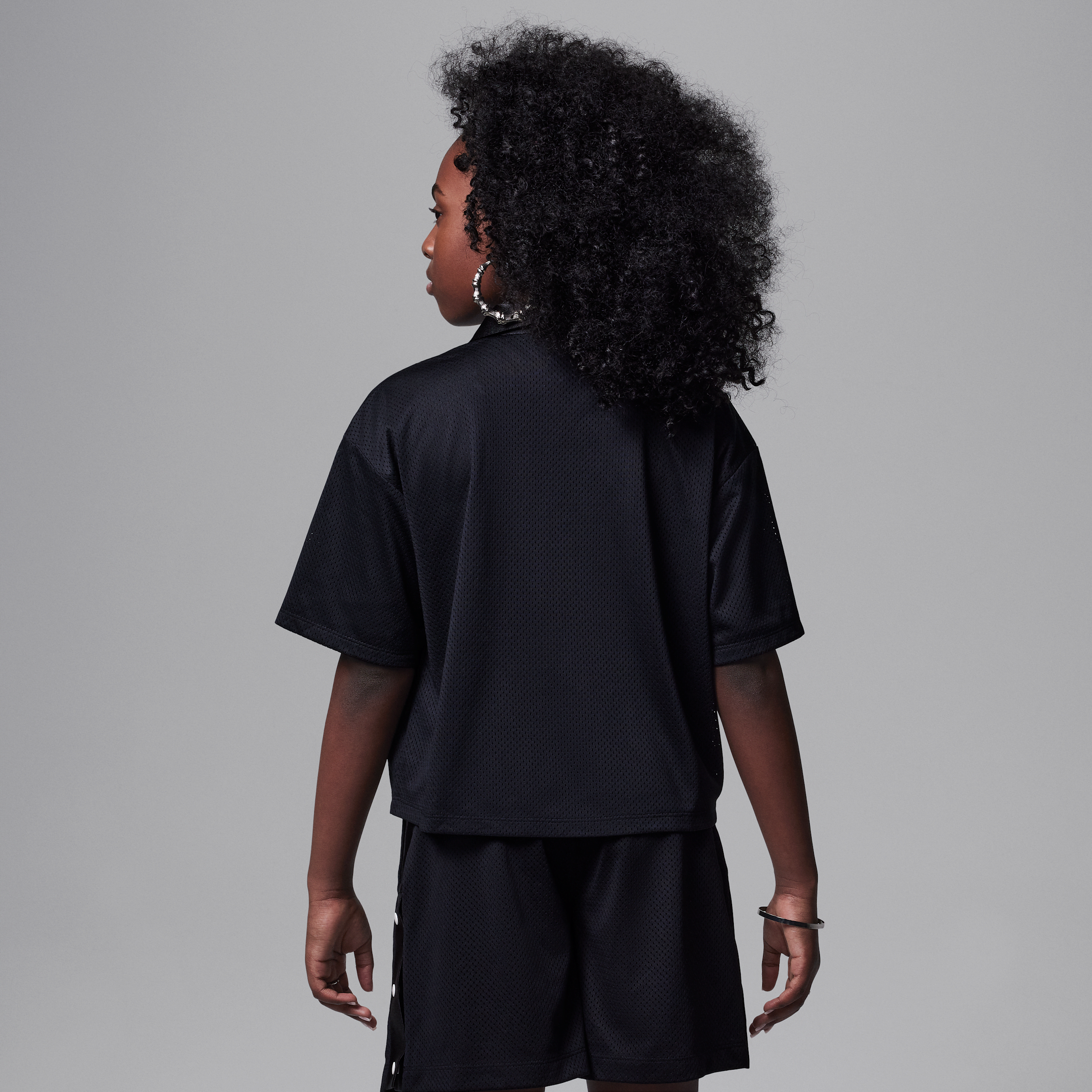 Thumbnail - Jordan Dri-FIT Training Camp Jumpman Mesh-Oberteil (ältere Kinder) - Schwarz