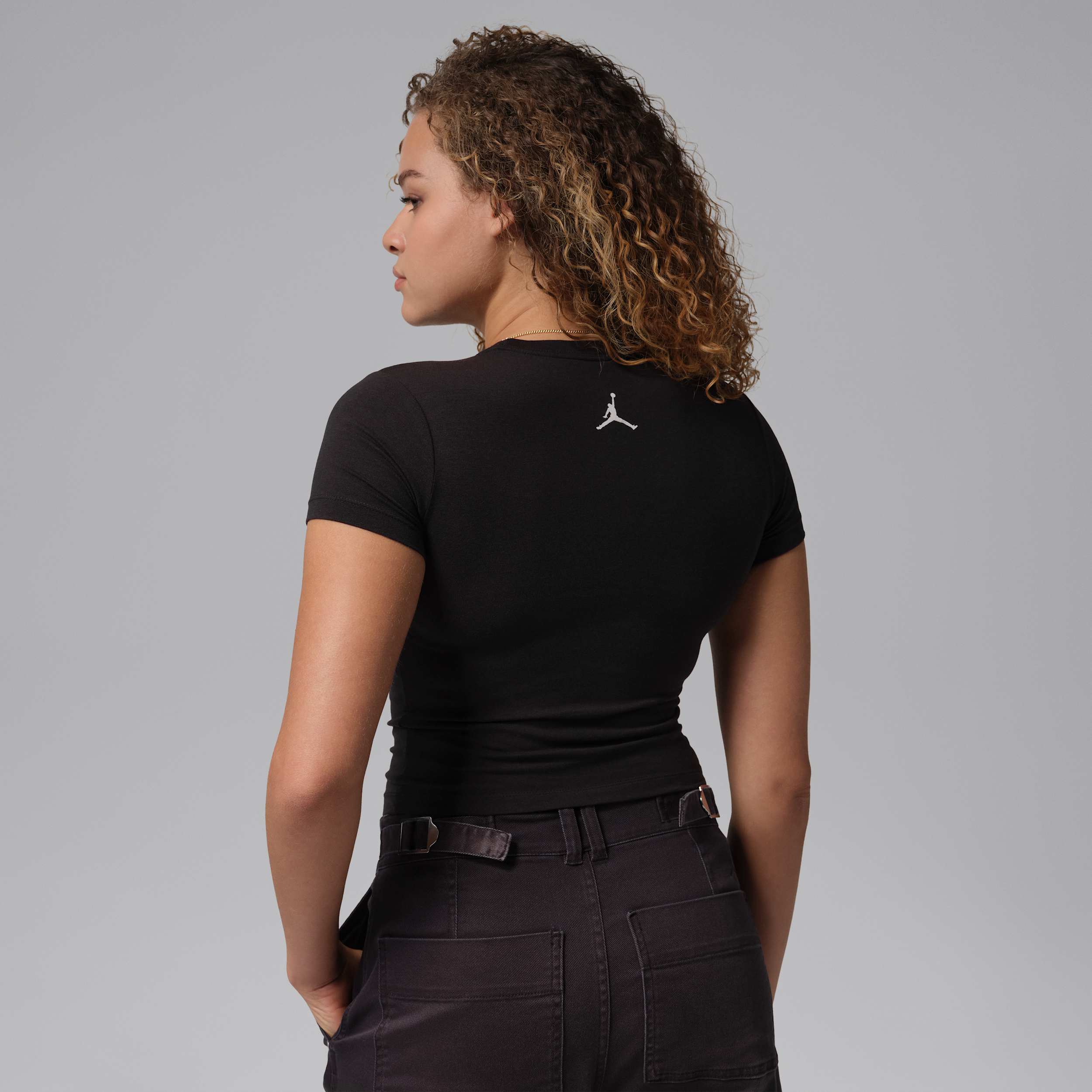 Thumbnail - Jordan Brooklyn Crop-T-Shirt für Damen - Schwarz