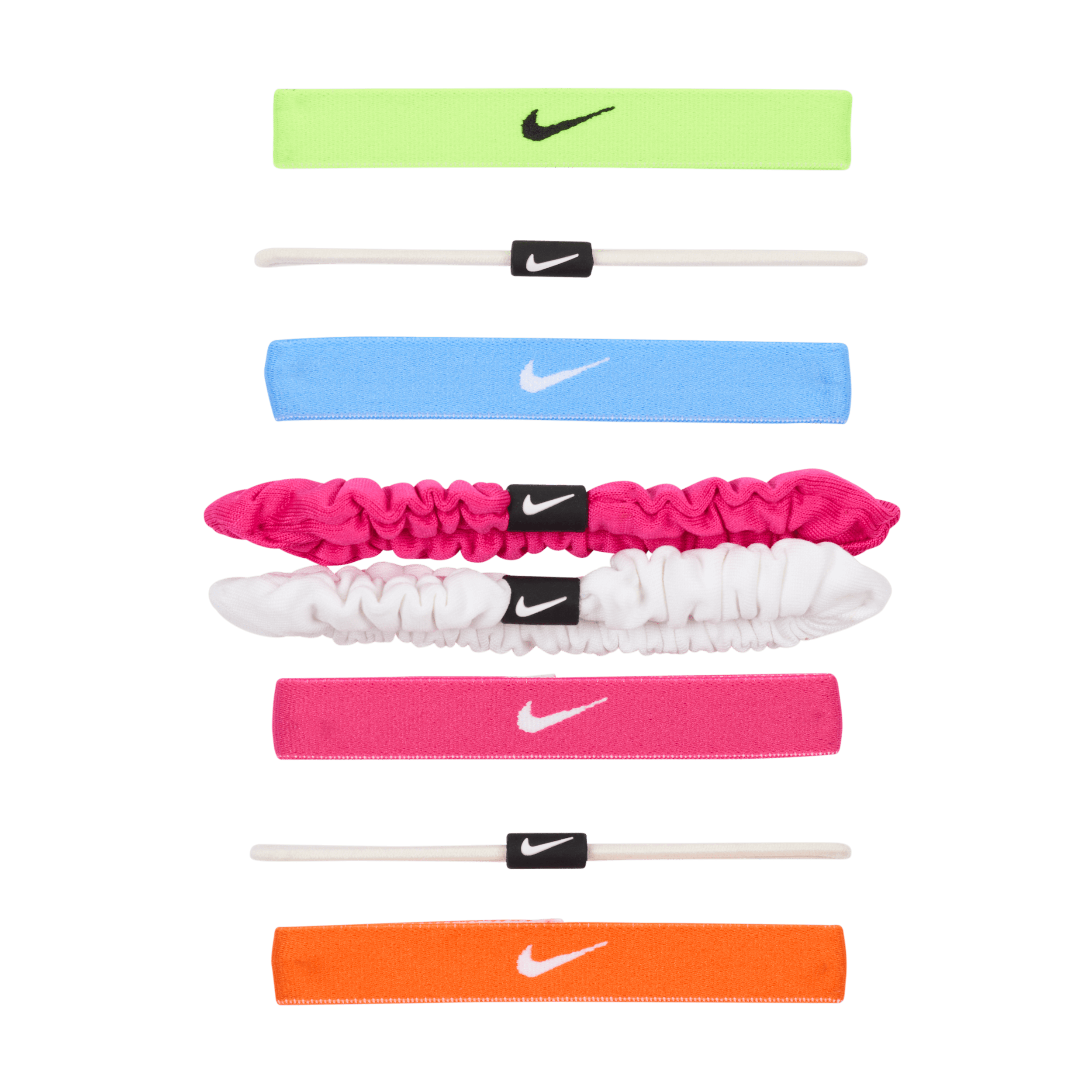 Nike Flex Classic verschillende haarelastiekjes (8 stuks) Geel