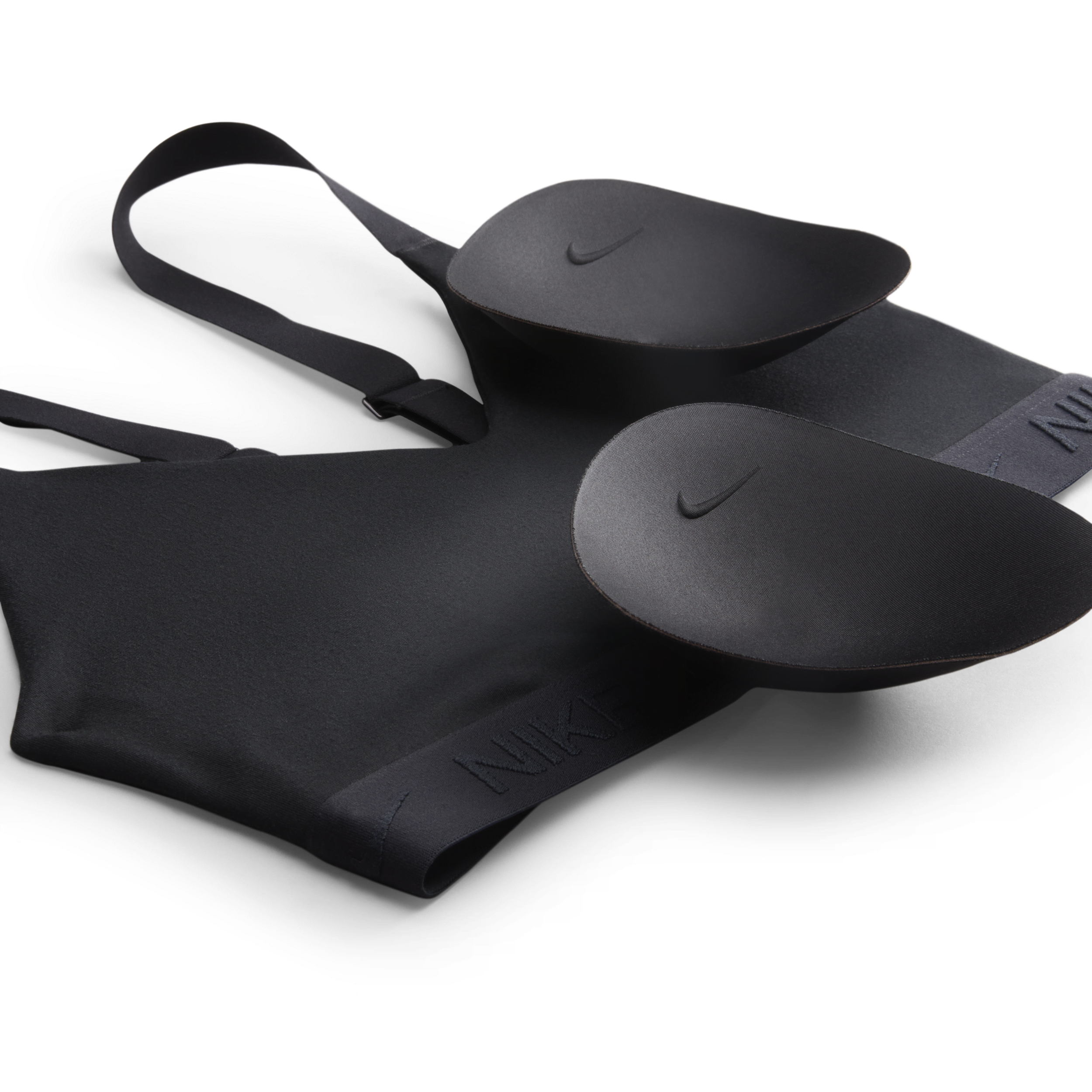 Nike Indy Medium Support padded verstelbare sport-bh Zwart