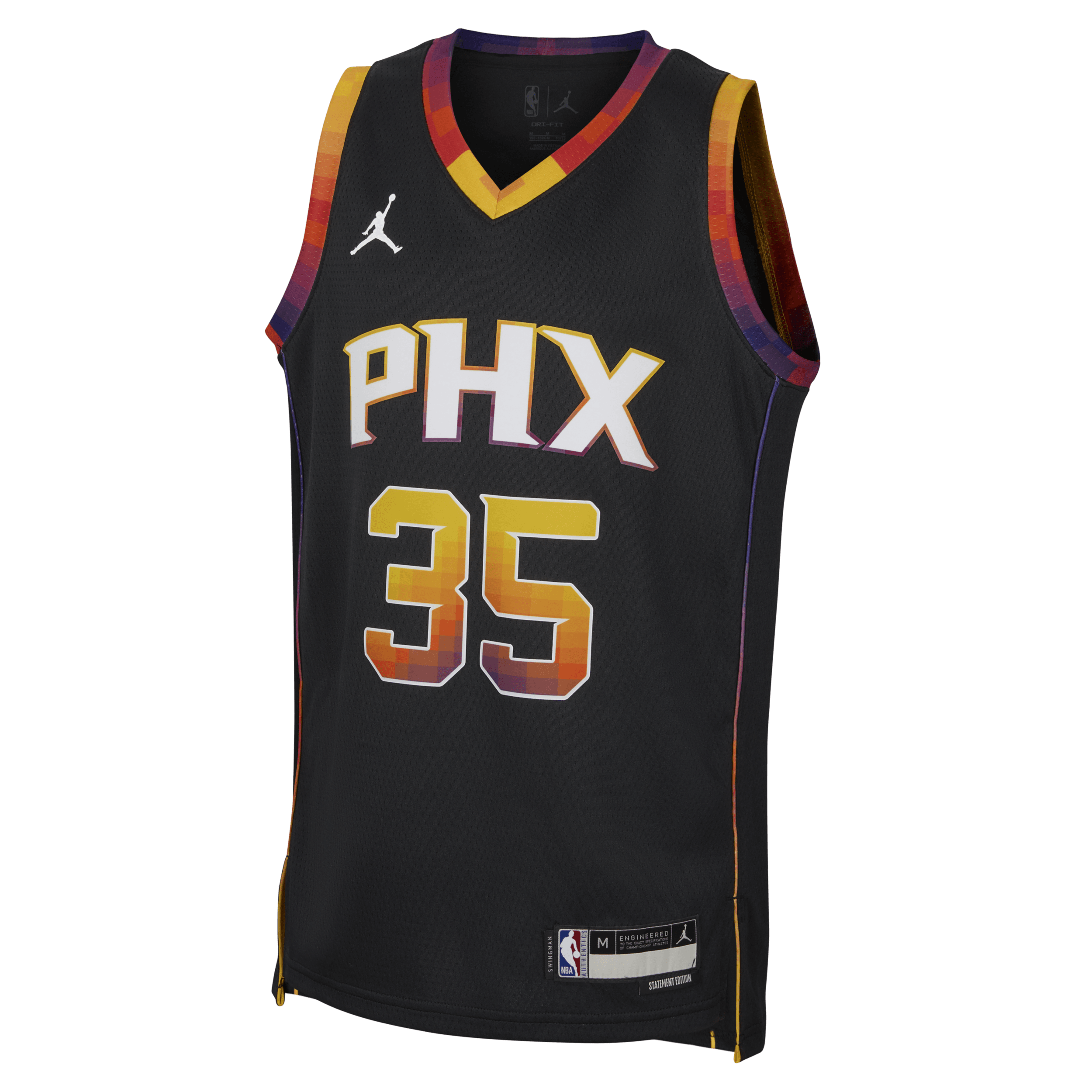Maillot Jordan Dri-FIT NBA Swingman Kevin Durant Phoenix Suns Statement Edition pour ado - Noir