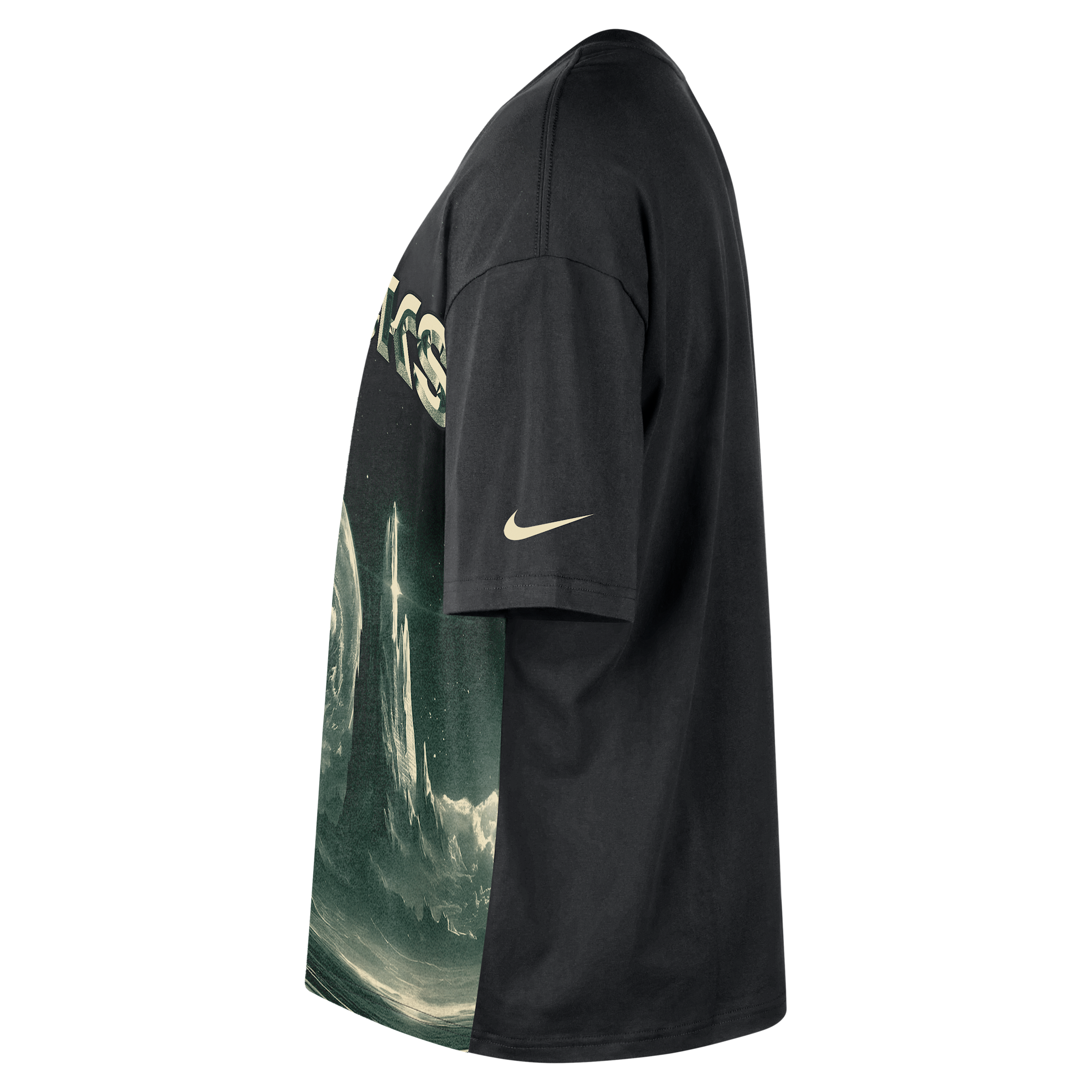 Thumbnail - Milwaukee Bucks Courtside Nike NBA T-Shirt mit lockerer Passform (Herren) - Schwarz