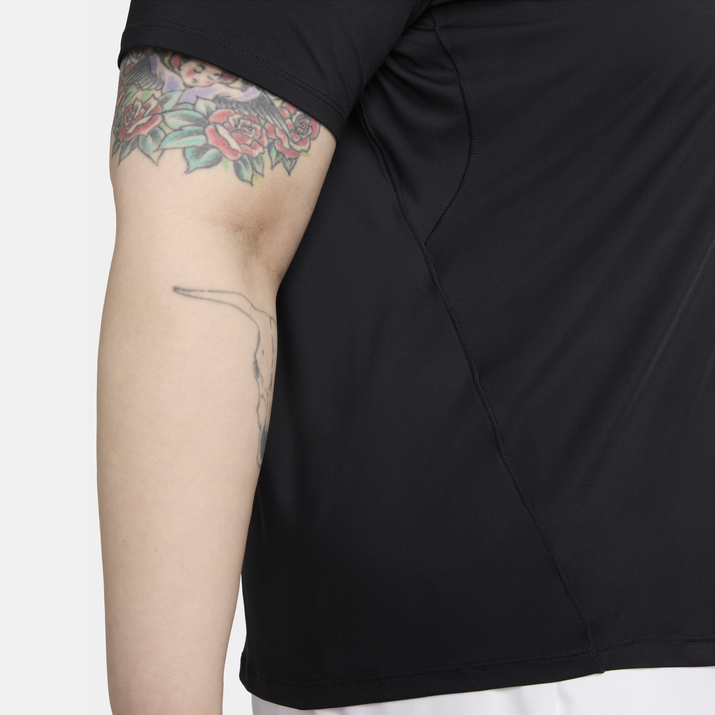 Nike One Classic Dri-FIT damestop met korte mouwen (Plus Size) Zwart