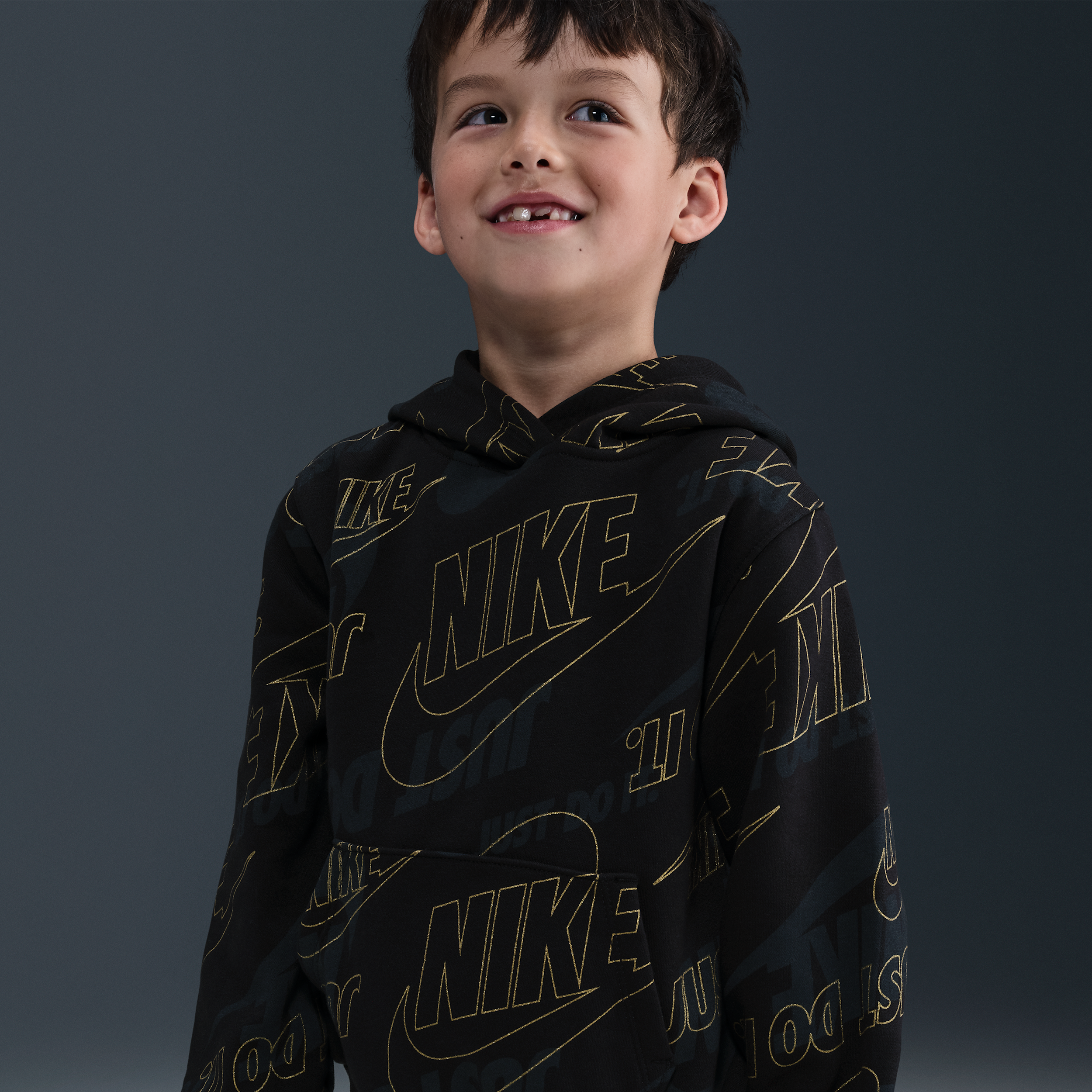 Thumbnail - Nike Glow With Me 2-teiliges Set aus leichtem Fleece (jüngere Kinder) - Schwarz