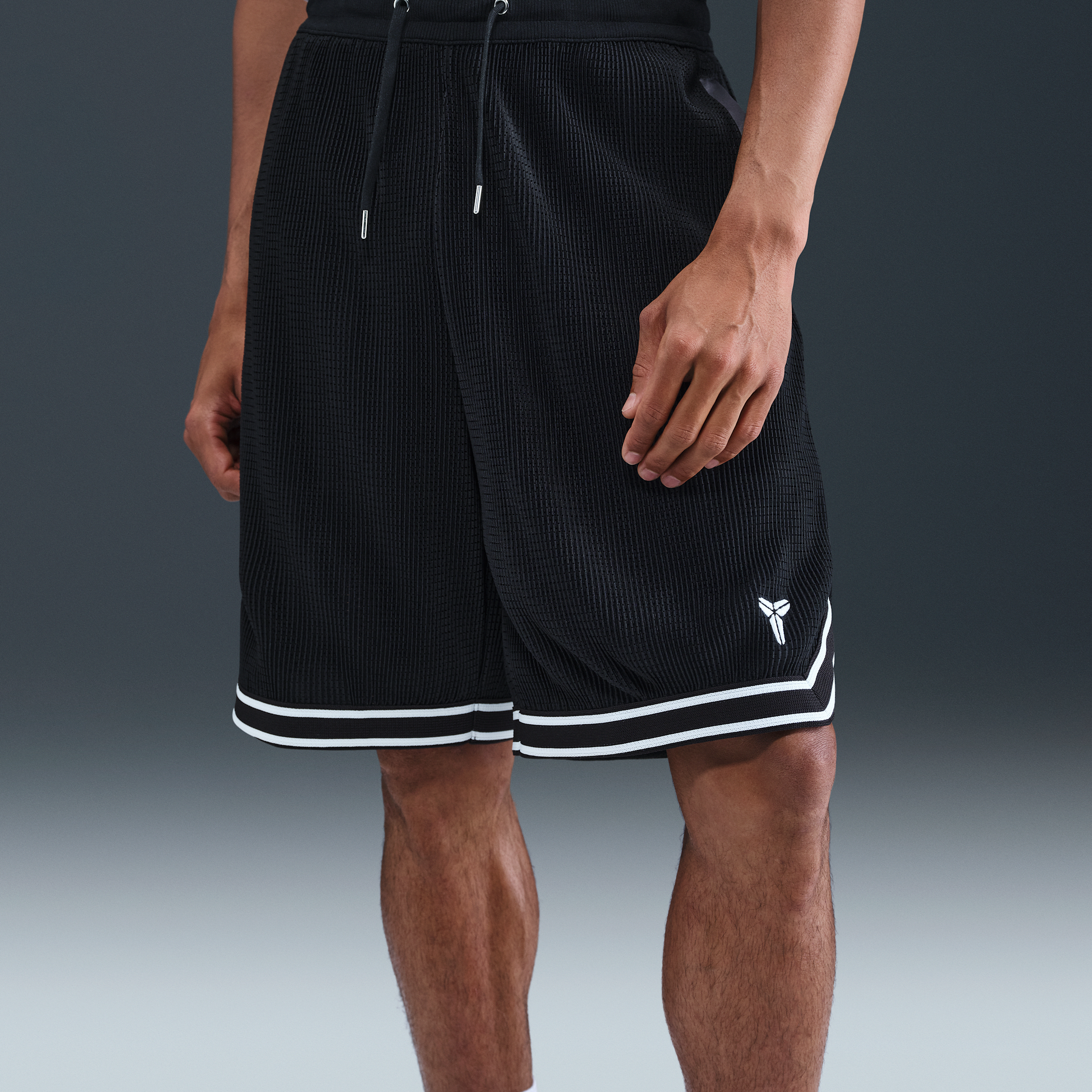 Thumbnail - Kobe Basketballshorts mit Falten (Herren) - Schwarz