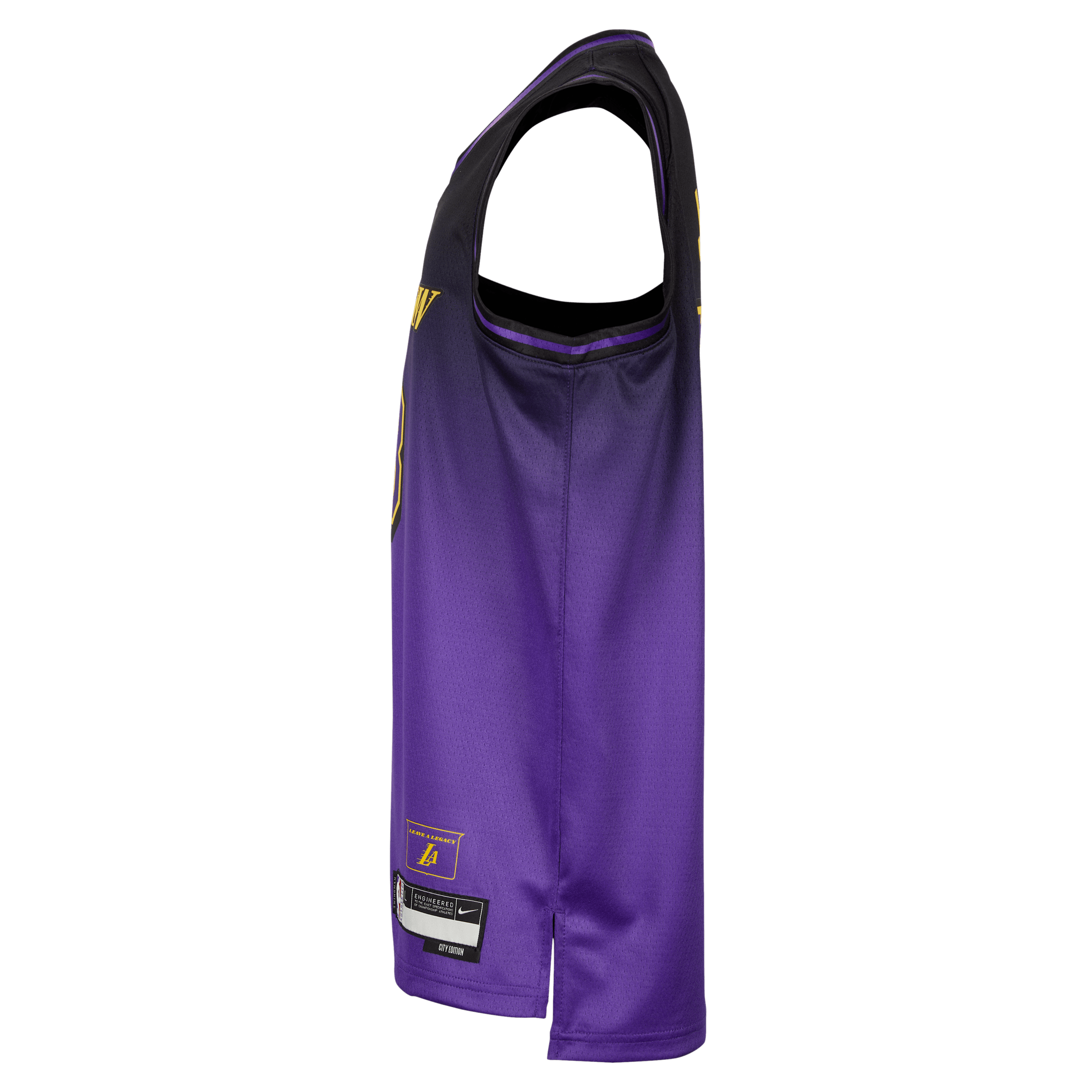 Thumbnail - LeBron James Los Angeles Lakers 2024/25 City Edition Nike Dri-FIT NBA Swingman-Trikot (ältere Kinder) - Lila