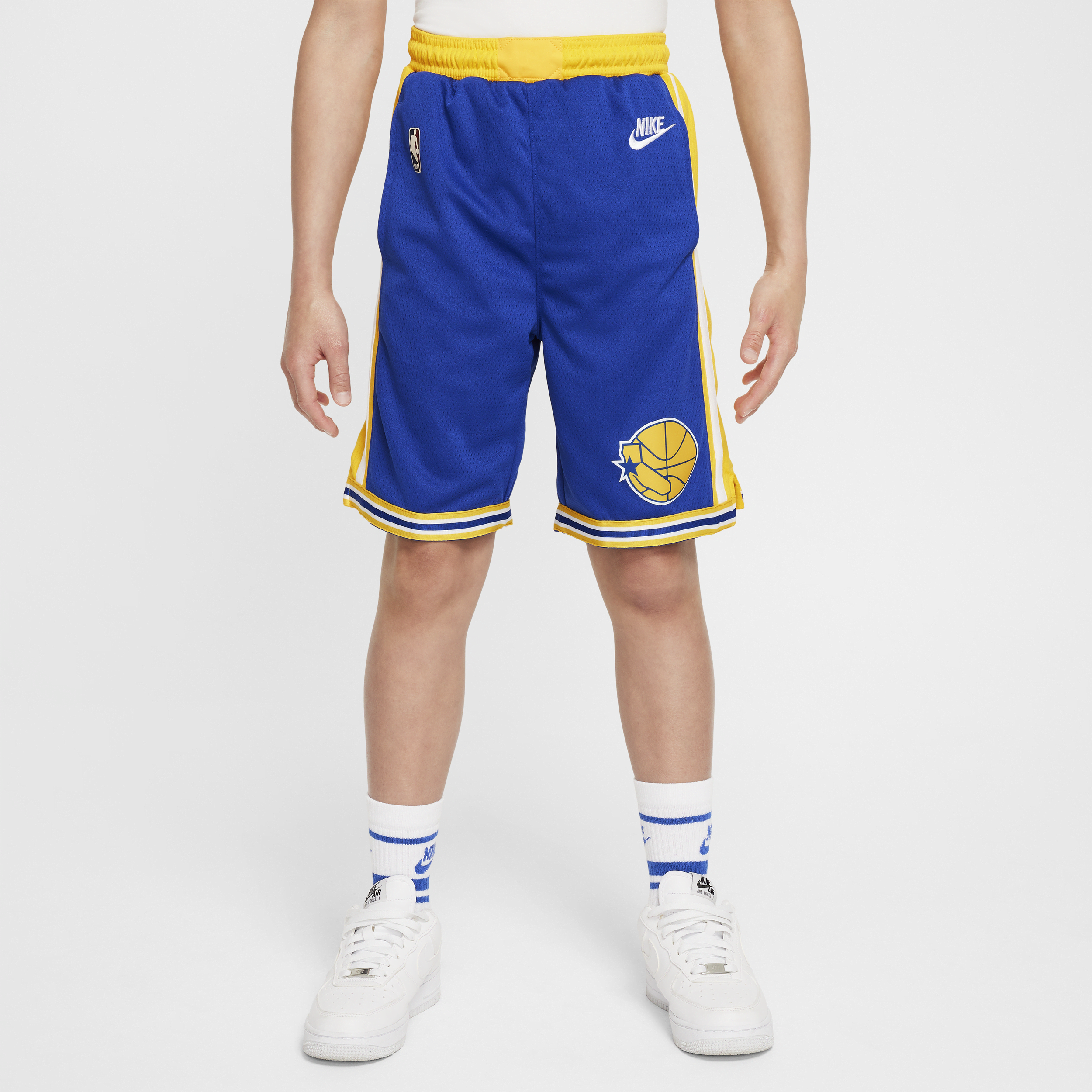 Nike Golden State Warriors Swingman NBA-shorts met Dri-FIT voor kids Blauw