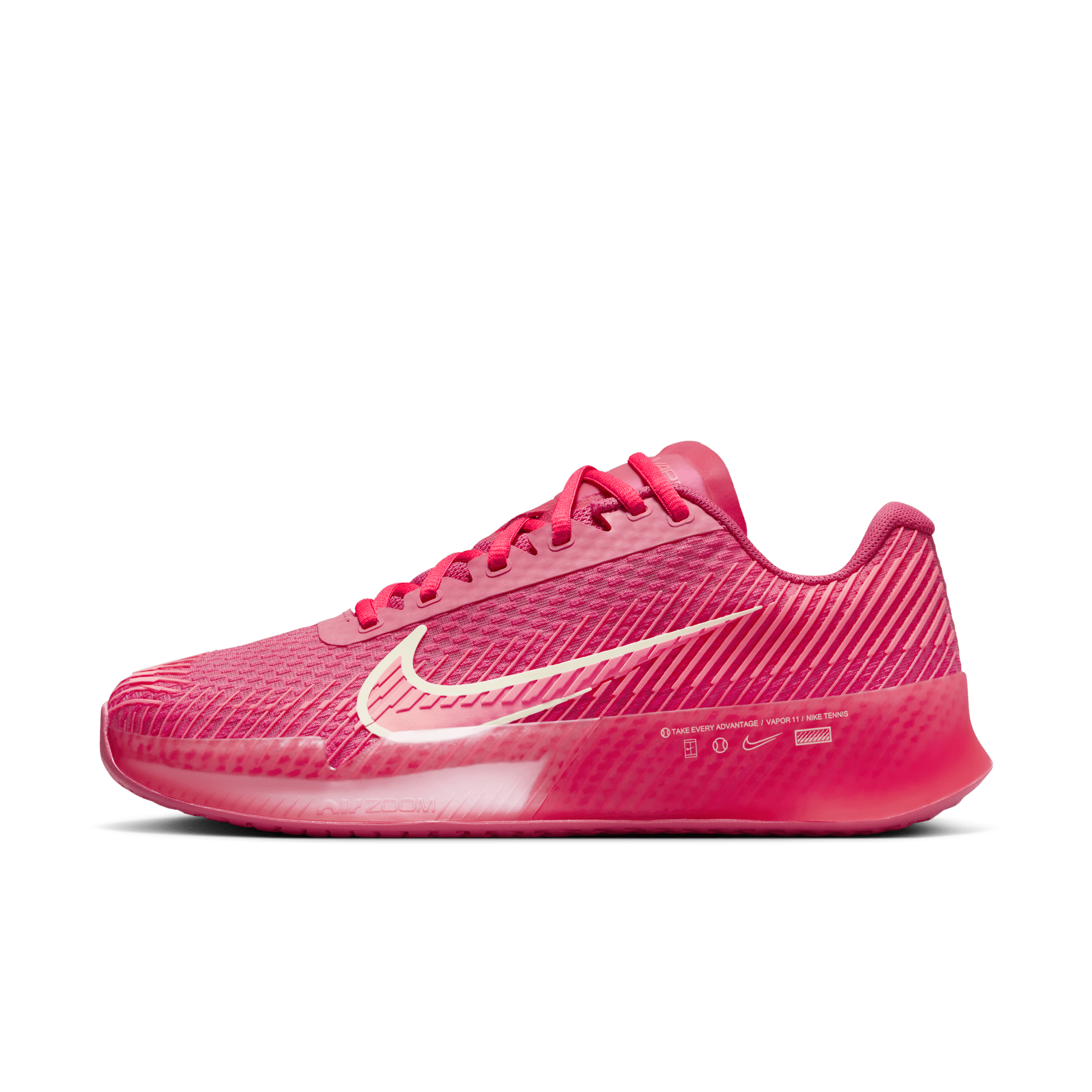 NikeCourt Air Zoom Vapor 11 tennissko for hardcourt til dame - Rosa - DR6965-600