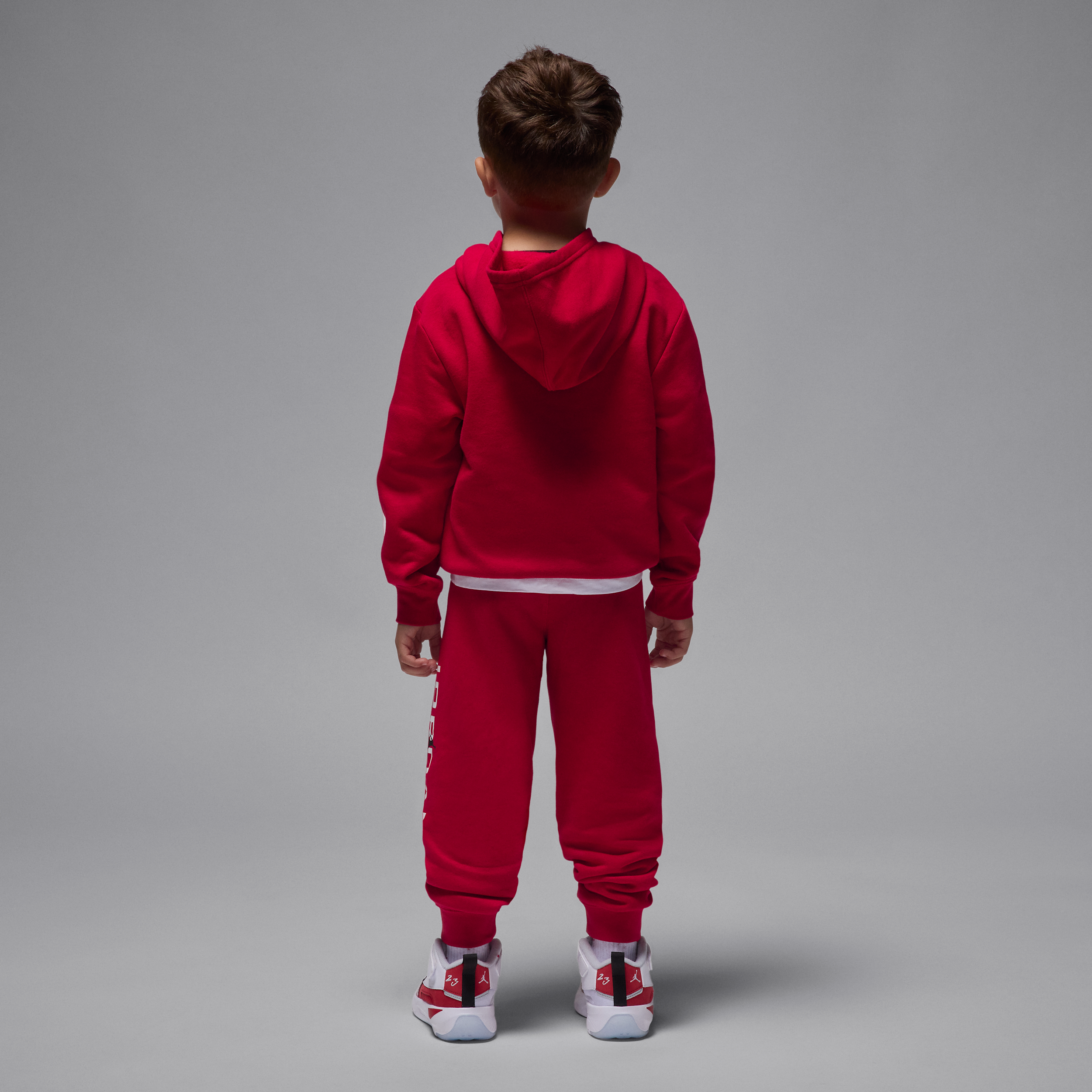Thumbnail - Jordan Baseline zweiteiliges Fleece-Set (jüngere Kinder) - Rot