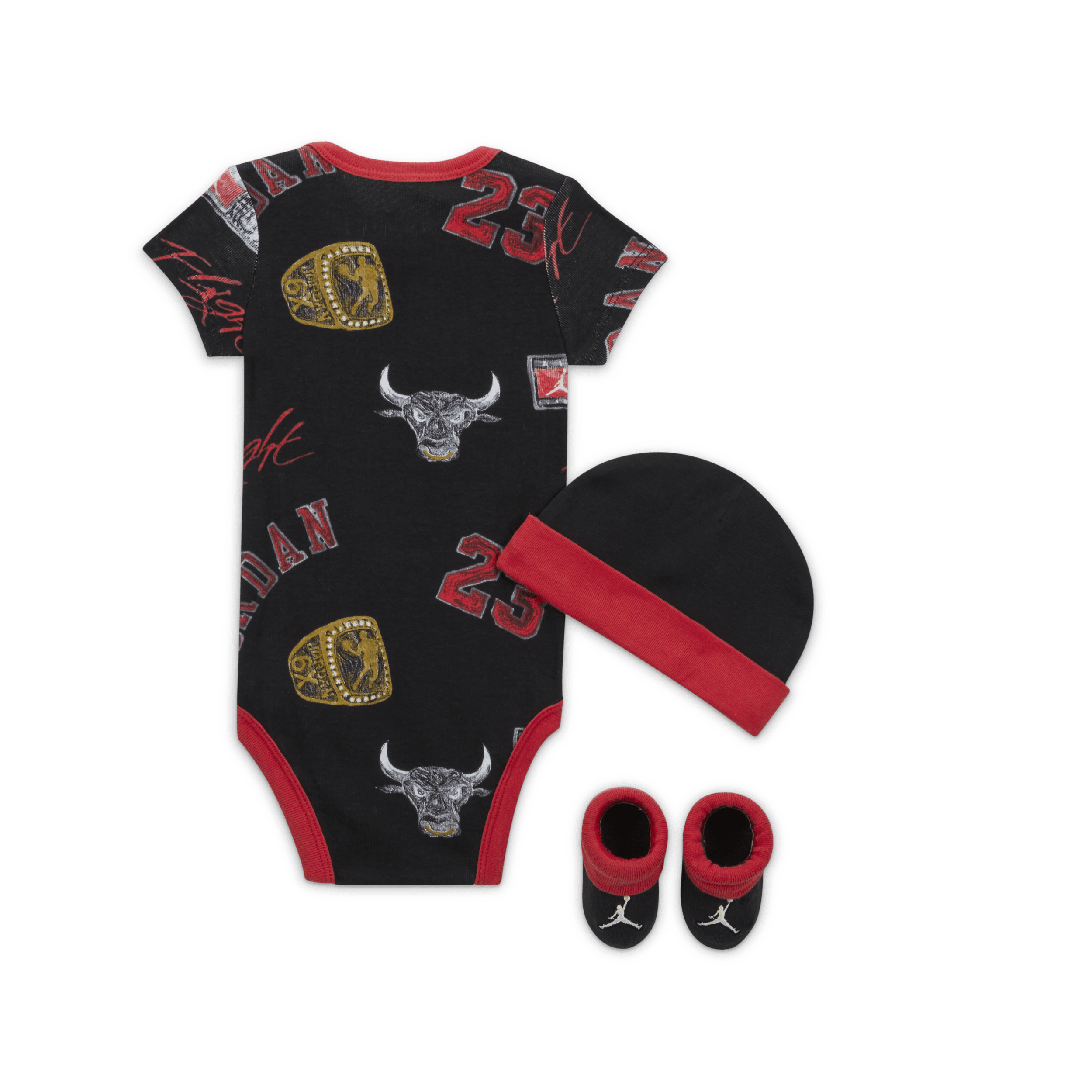Jordan MJ Essentials driedelige babyset met print Zwart