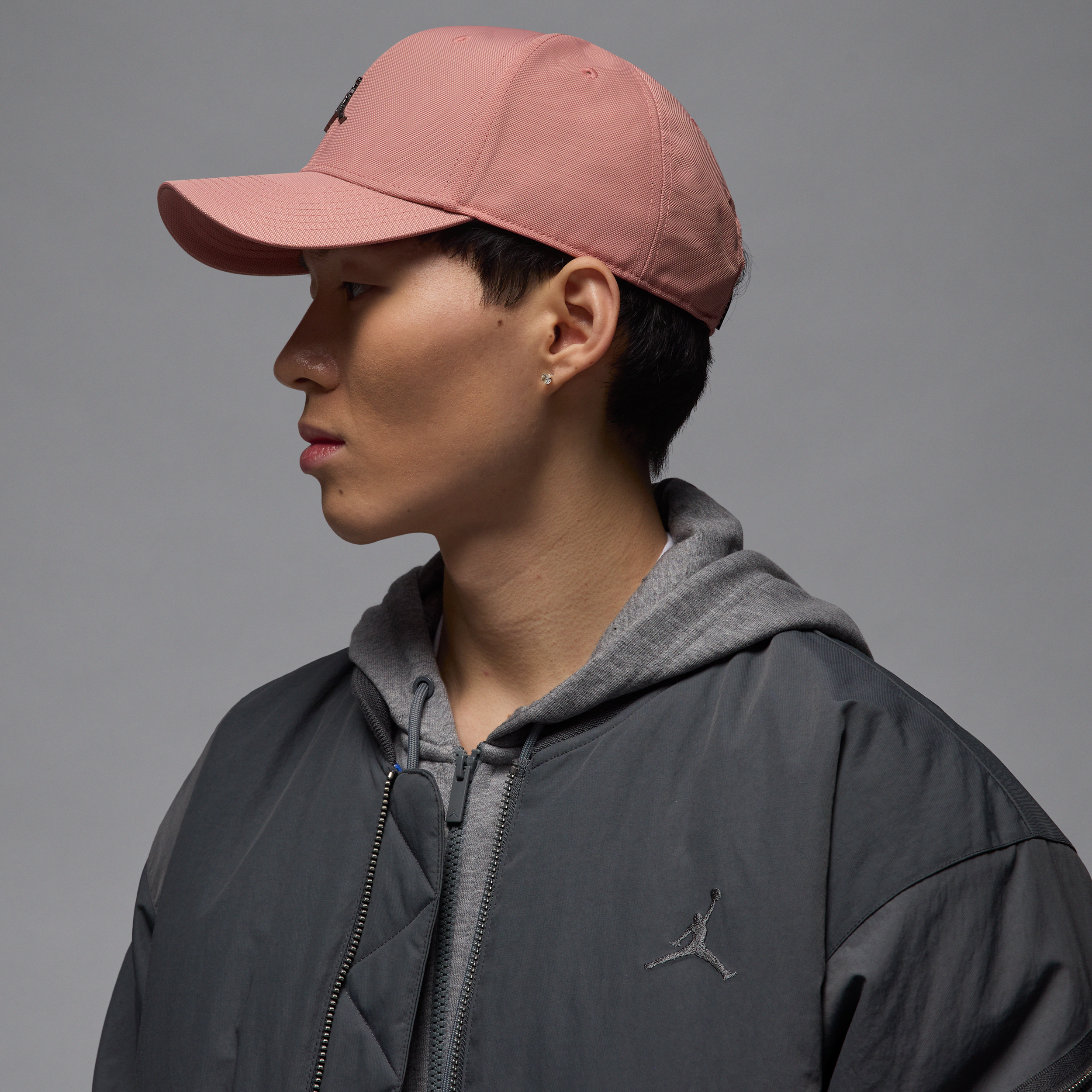 Thumbnail - Jordan Rise strukturierte Cap mit Jumpman aus Metall - Pink